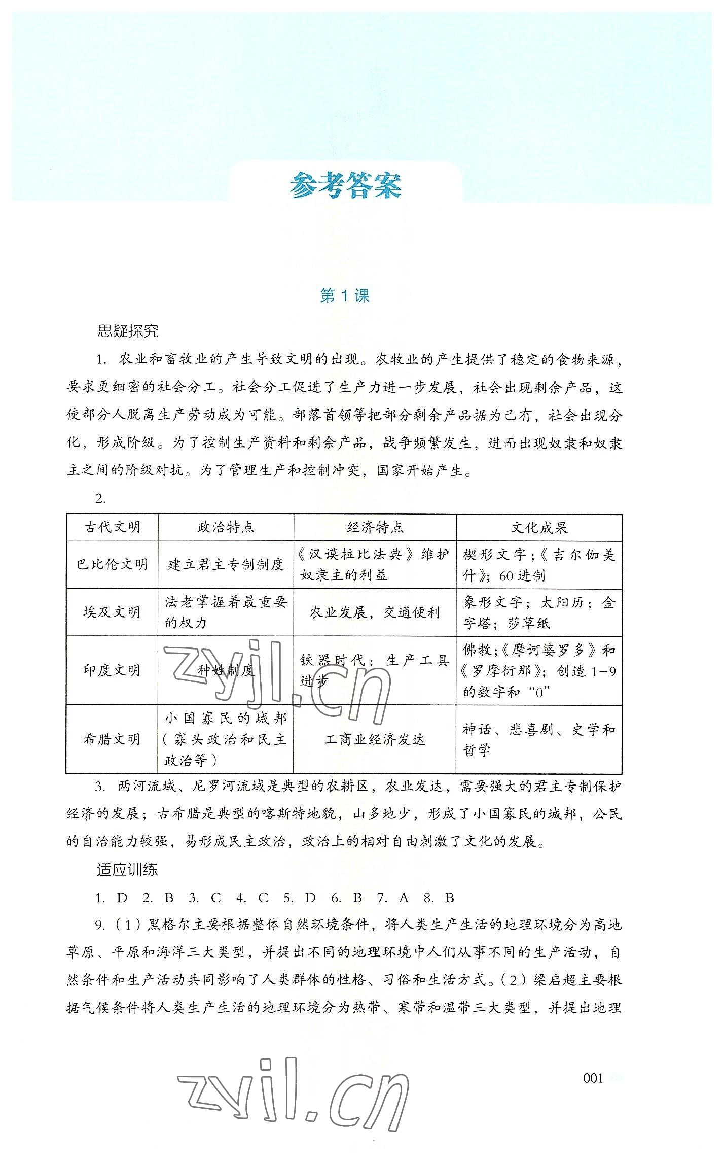 2022年中外歷史綱要同步練習(xí)冊歷史必修下冊人教版岳麓書社 第1頁