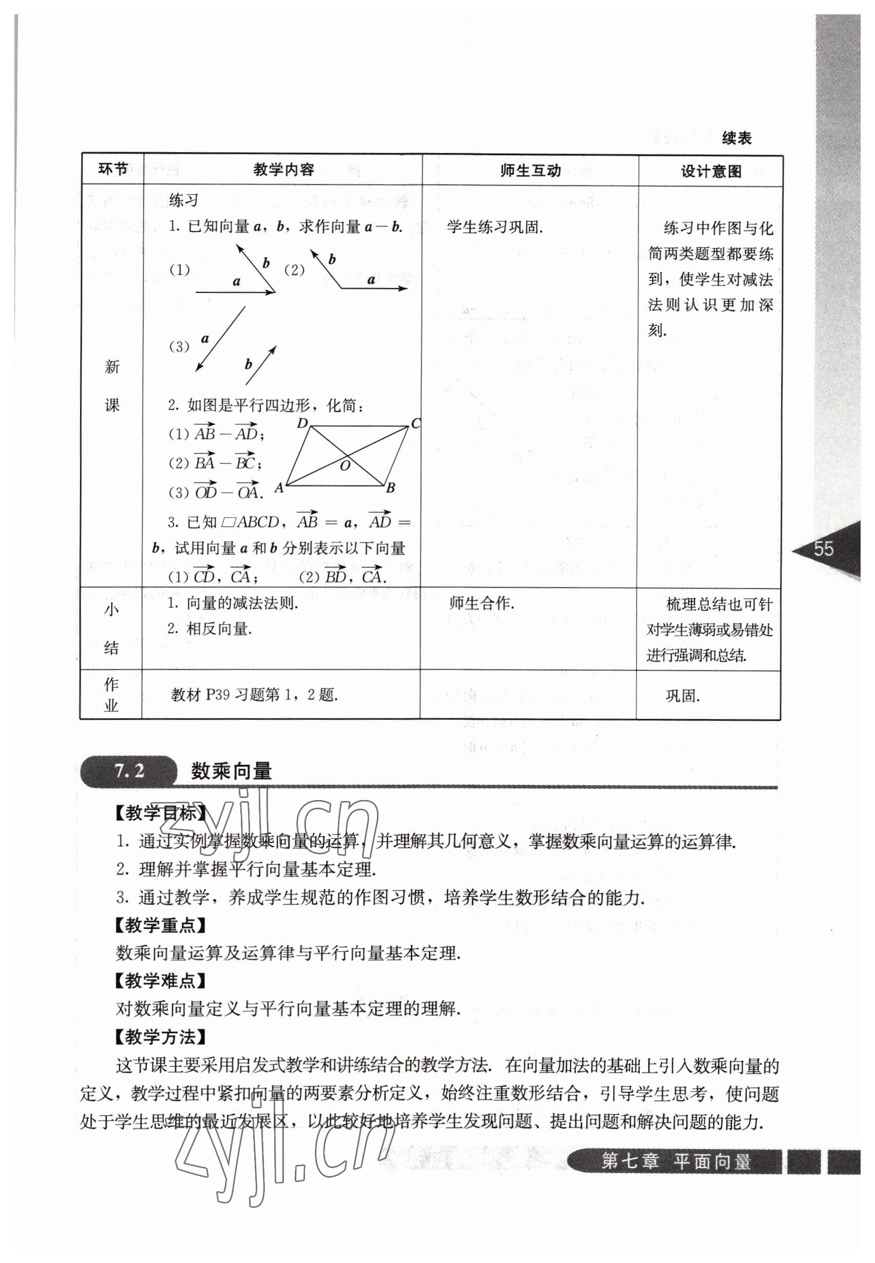 2022年基礎模塊人民教育出版社數(shù)學下冊 參考答案第55頁