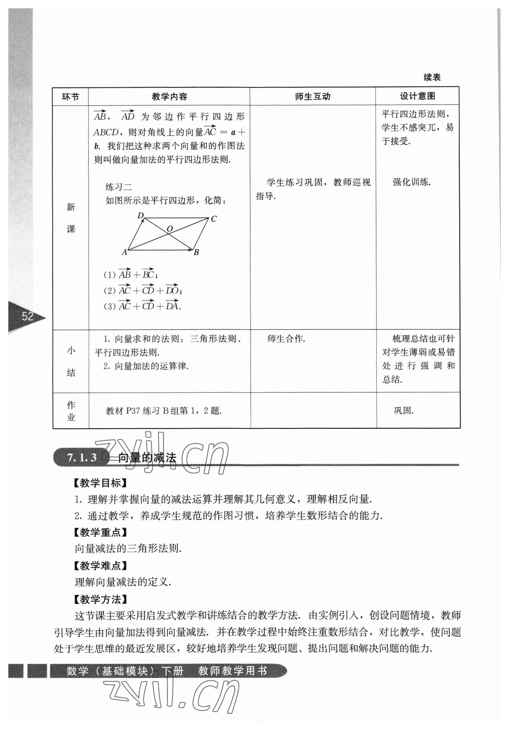 2022年基礎(chǔ)模塊人民教育出版社數(shù)學(xué)下冊 參考答案第52頁