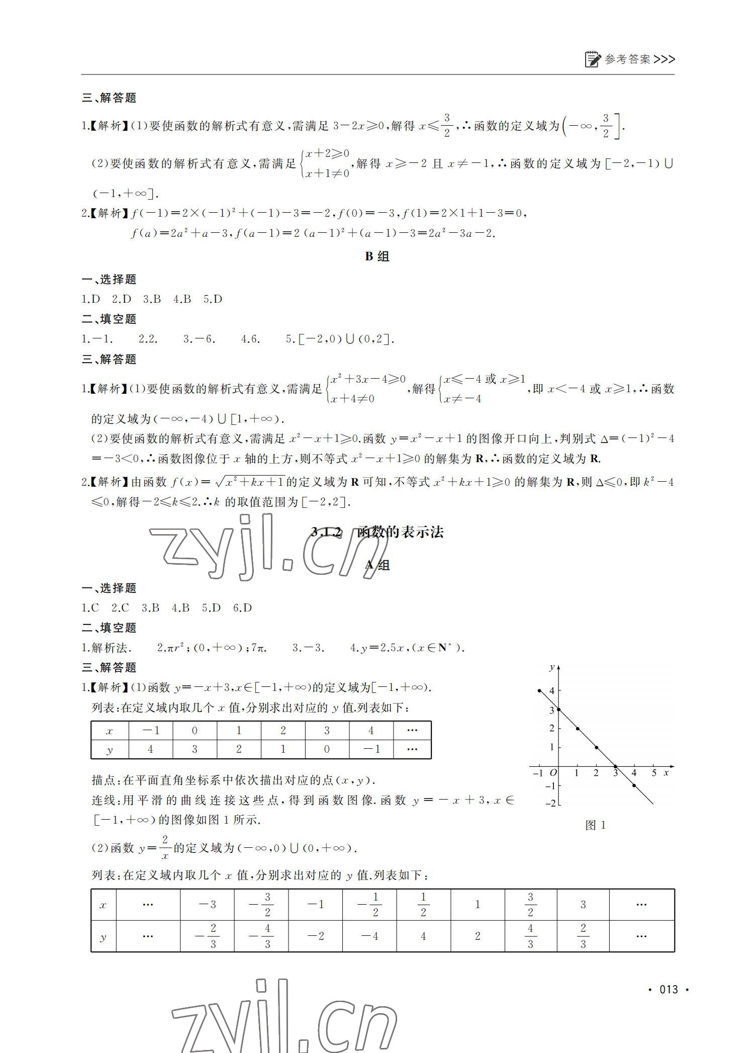 2022年數(shù)學(xué)基礎(chǔ)模塊同步導(dǎo)學(xué)上冊(cè) 參考答案第13頁(yè)