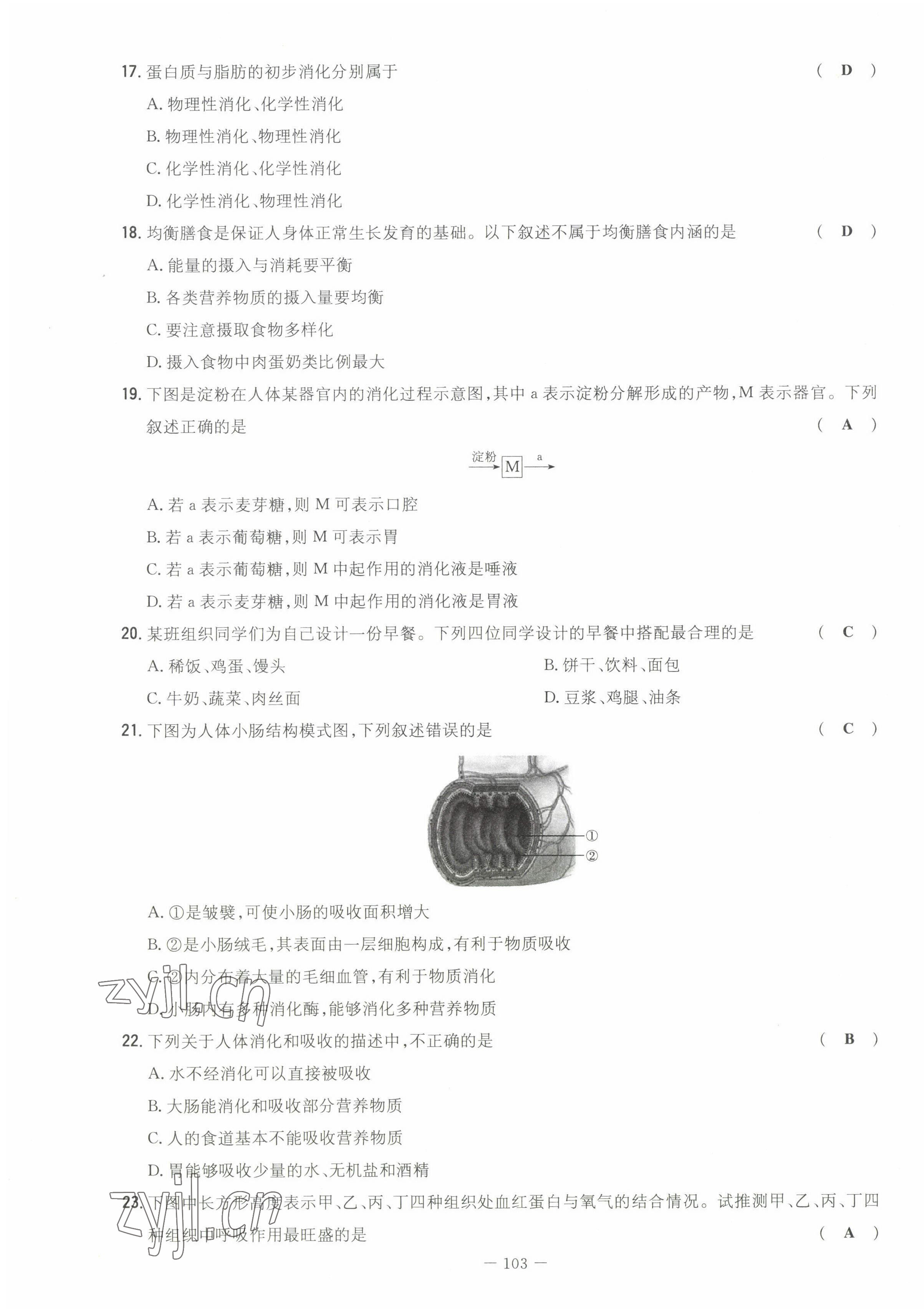 2022年初中同步学习导与练导学探究案七年级生物下册苏教版 第11页