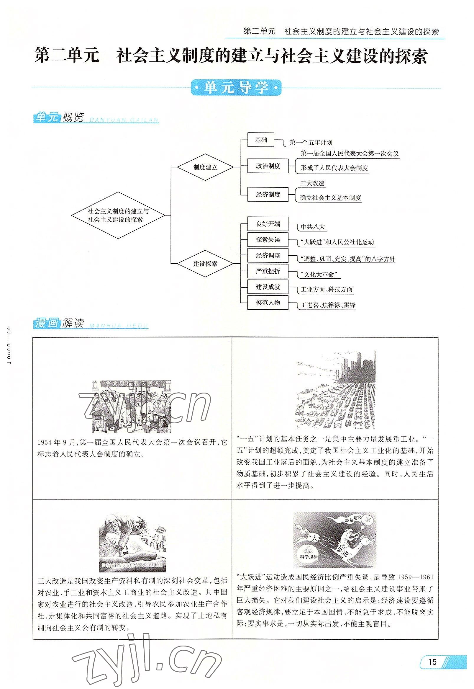 2022年初中同步學習導與練導學探究案八年級歷史下冊人教版云南專版 參考答案第15頁