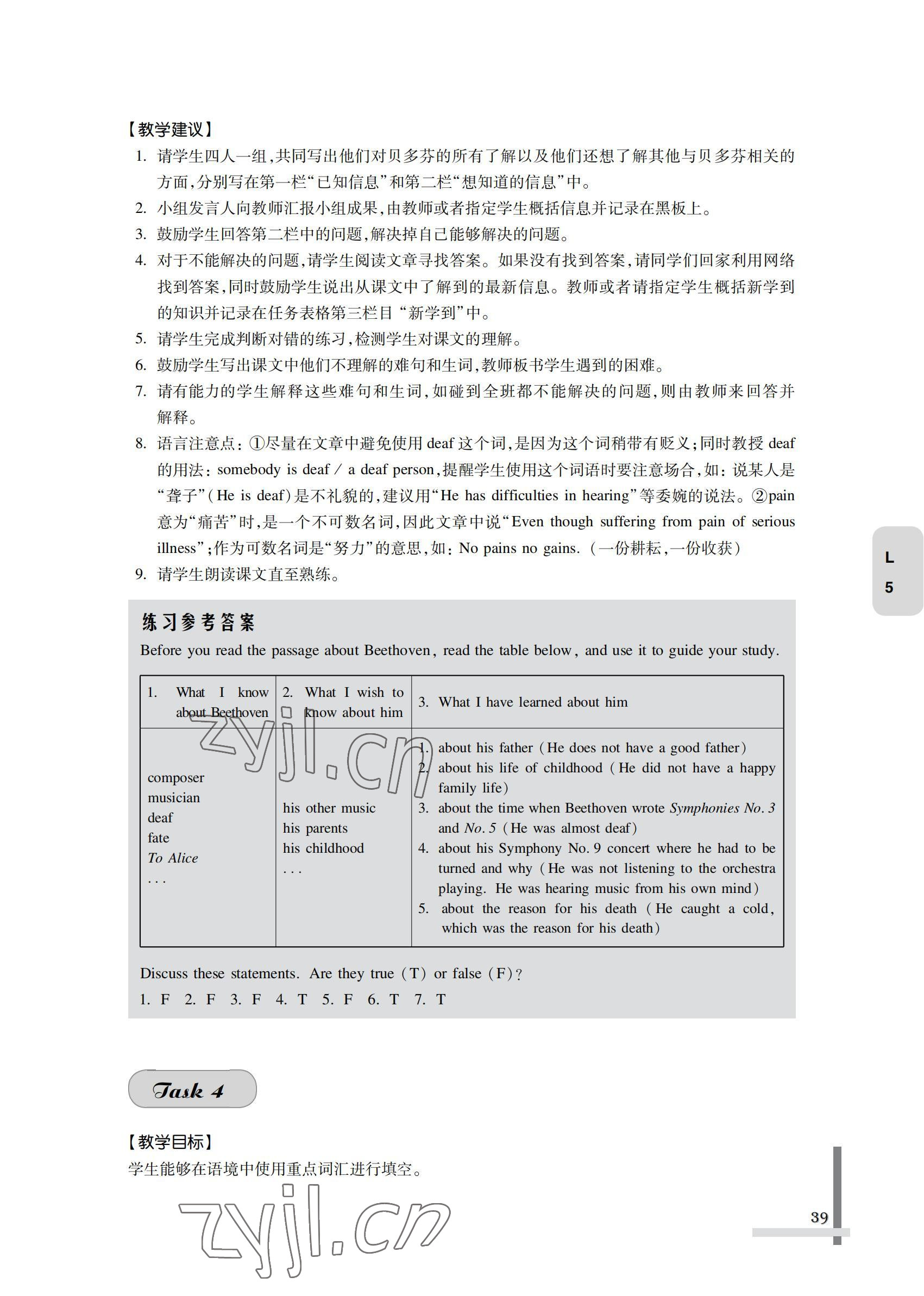 2022年英語習題集第三冊第四版 參考答案第39頁