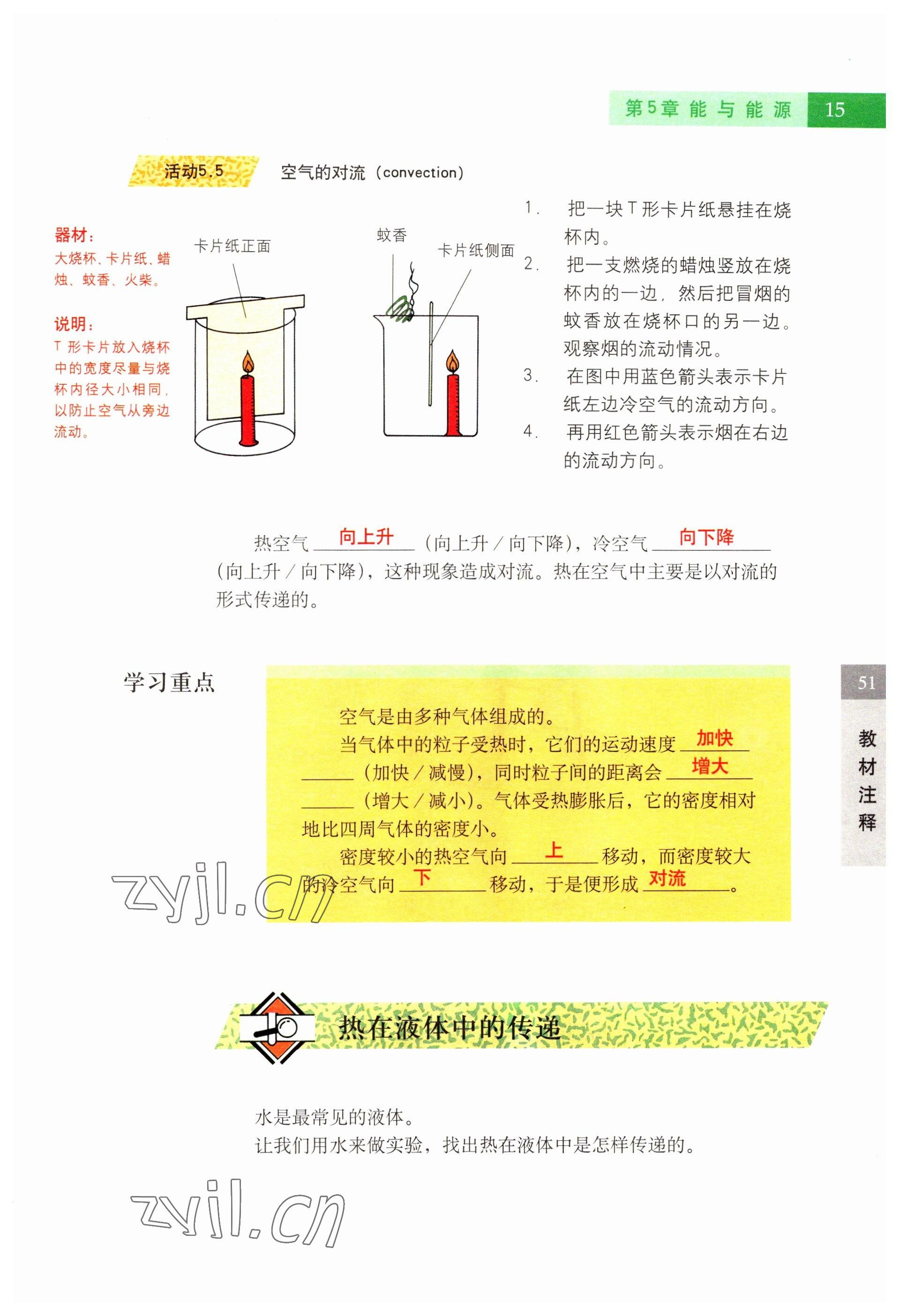 2022年教材課本六年級科學(xué)第二學(xué)期滬教版54制 參考答案第15頁