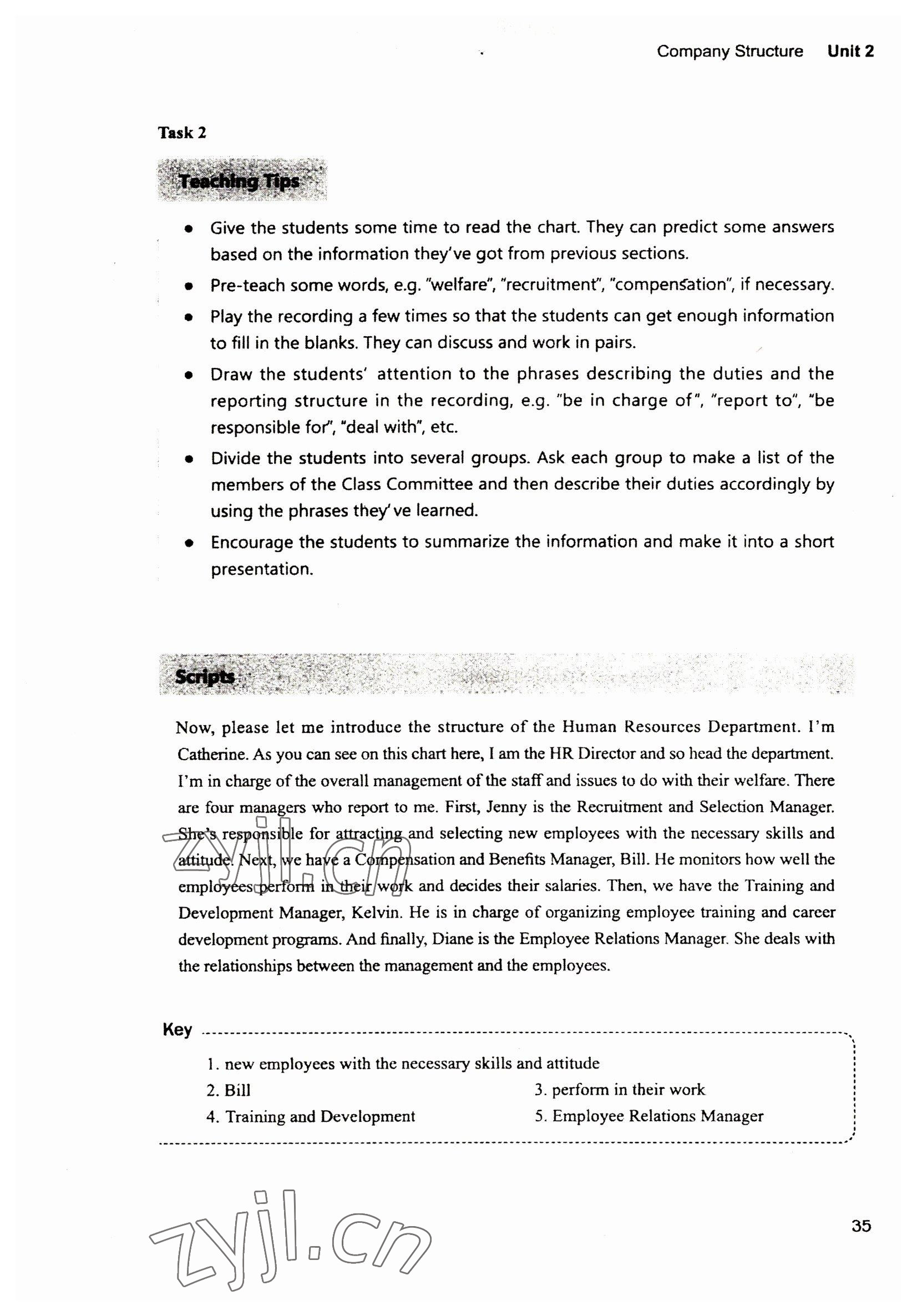 2022年新视野英语教程1&nbsp;参考答案第35页