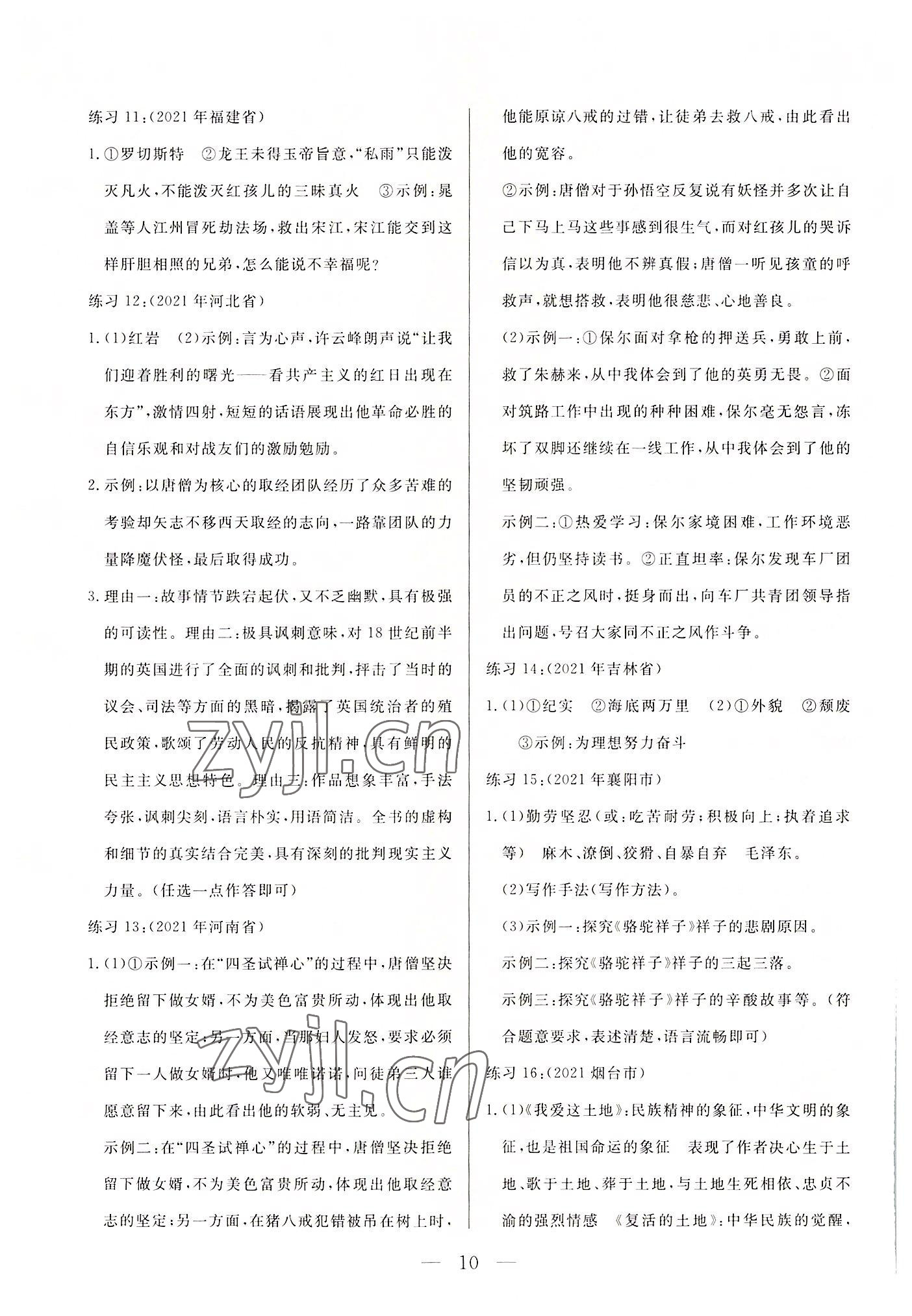 2022年西藏學(xué)考初中學(xué)業(yè)水平考試語文 第10頁