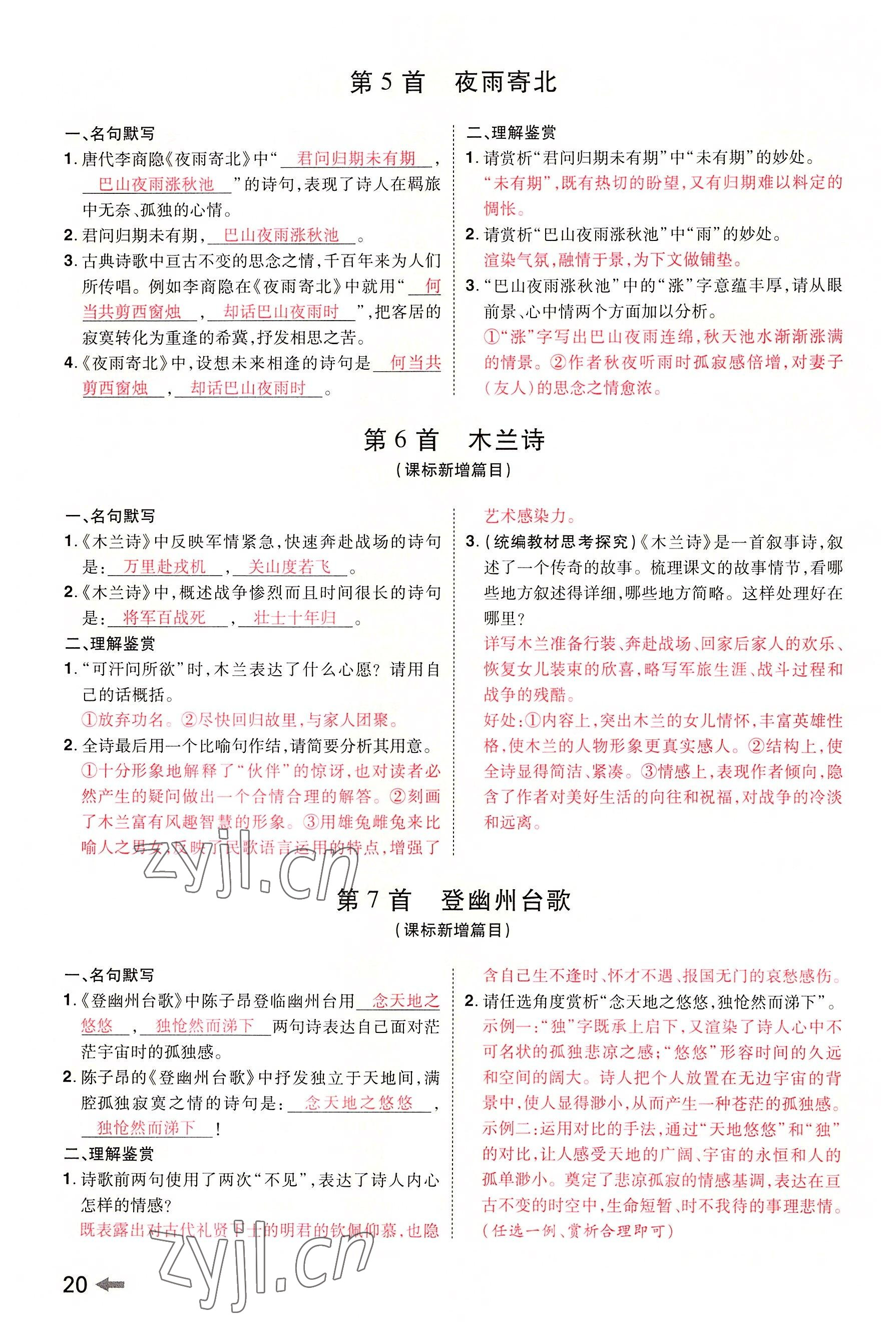 2022年領(lǐng)揚(yáng)文化中考研究語文河南專版 參考答案第19頁