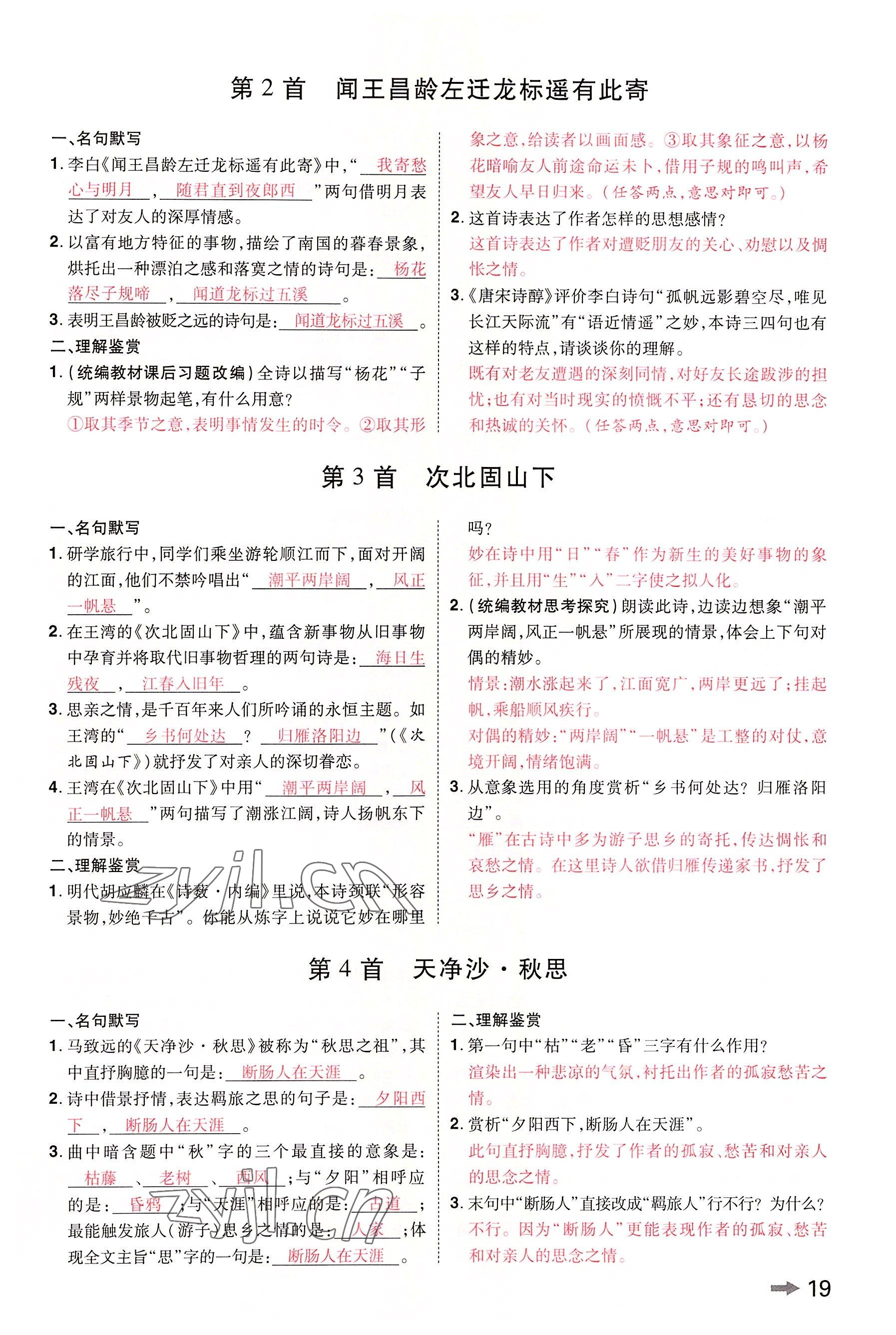 2022年領(lǐng)揚文化中考研究語文河南專版 參考答案第18頁