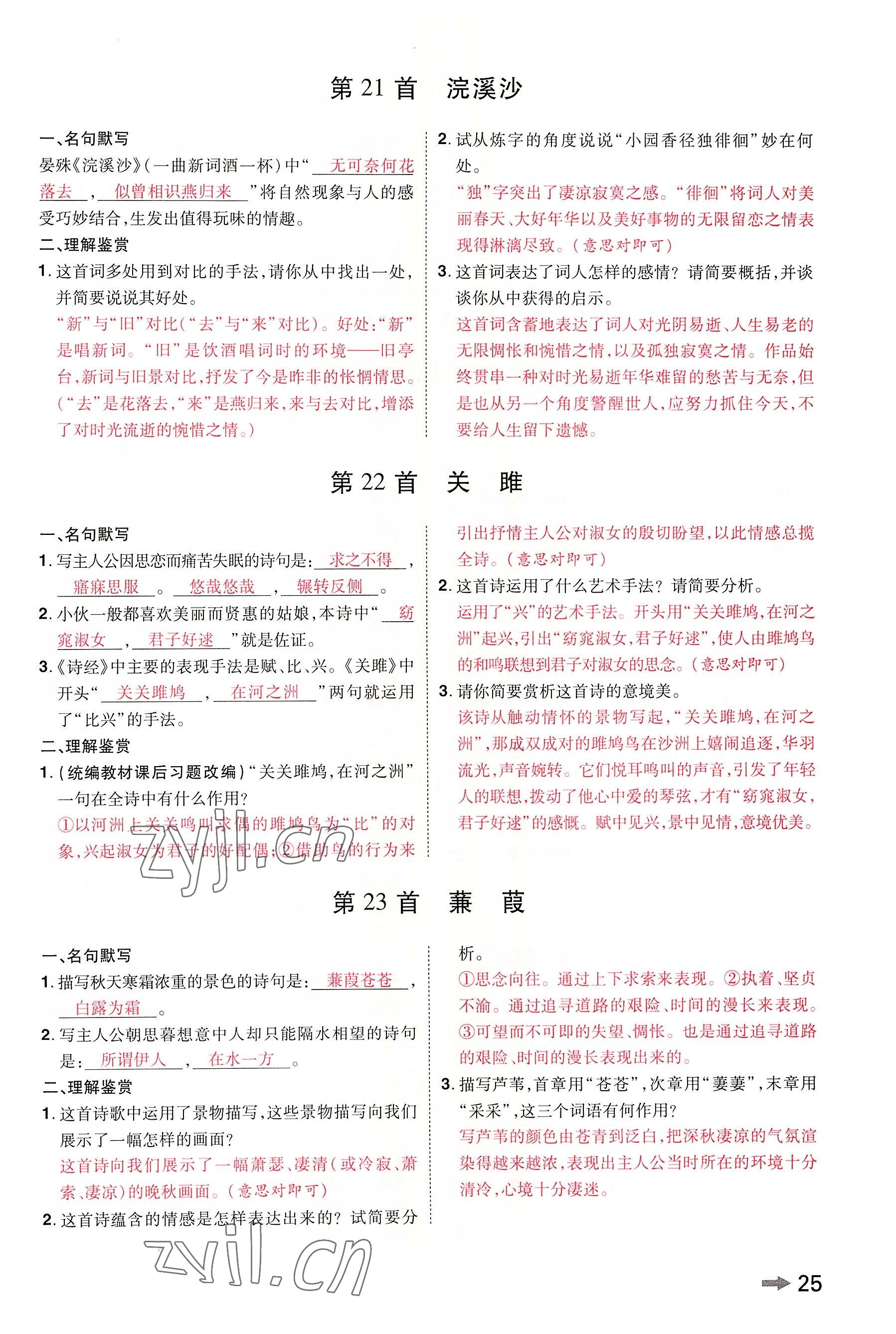 2022年領(lǐng)揚(yáng)文化中考研究語文河南專版 參考答案第24頁