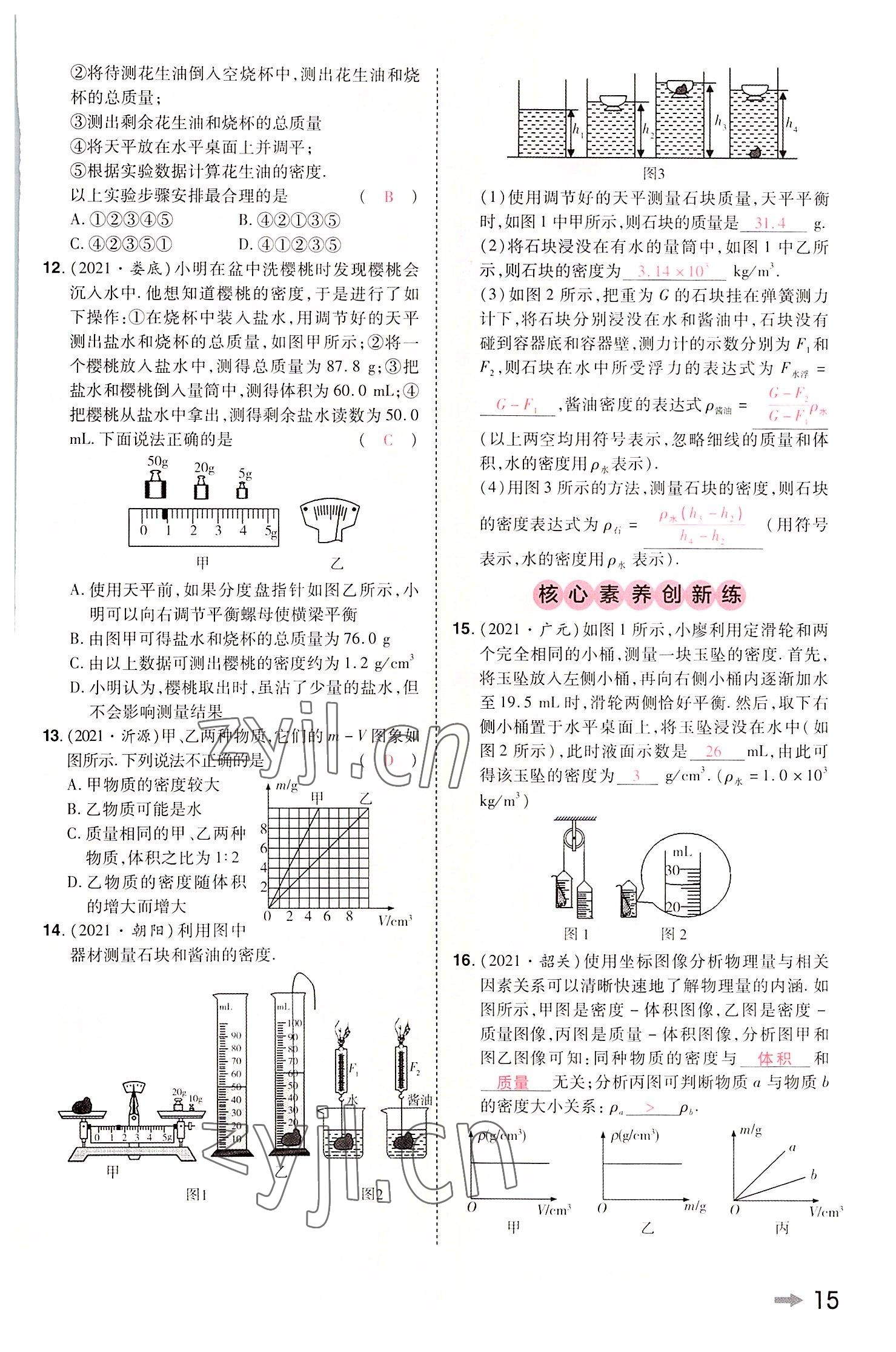2022年領(lǐng)揚(yáng)文化中考研究物理河南專版 參考答案第14頁(yè)