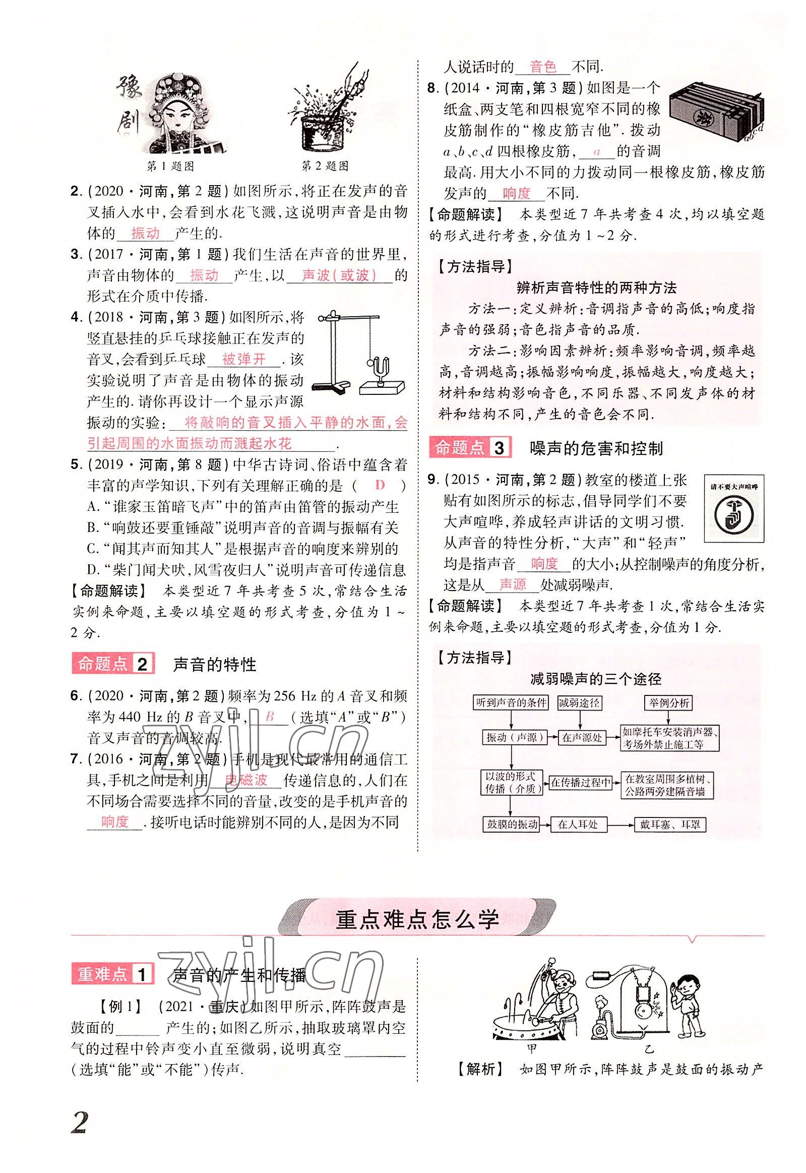 2022年領(lǐng)揚文化中考研究物理河南專版 參考答案第2頁
