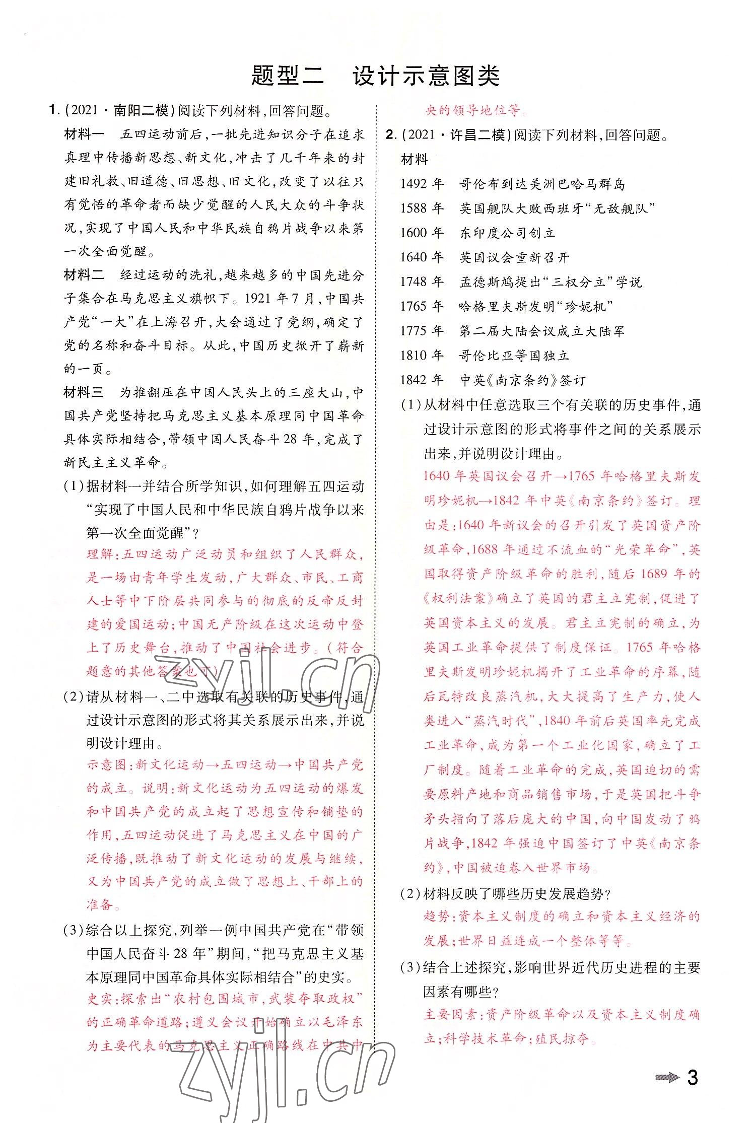 2022年領(lǐng)揚(yáng)文化中考研究歷史河南專版 參考答案第5頁