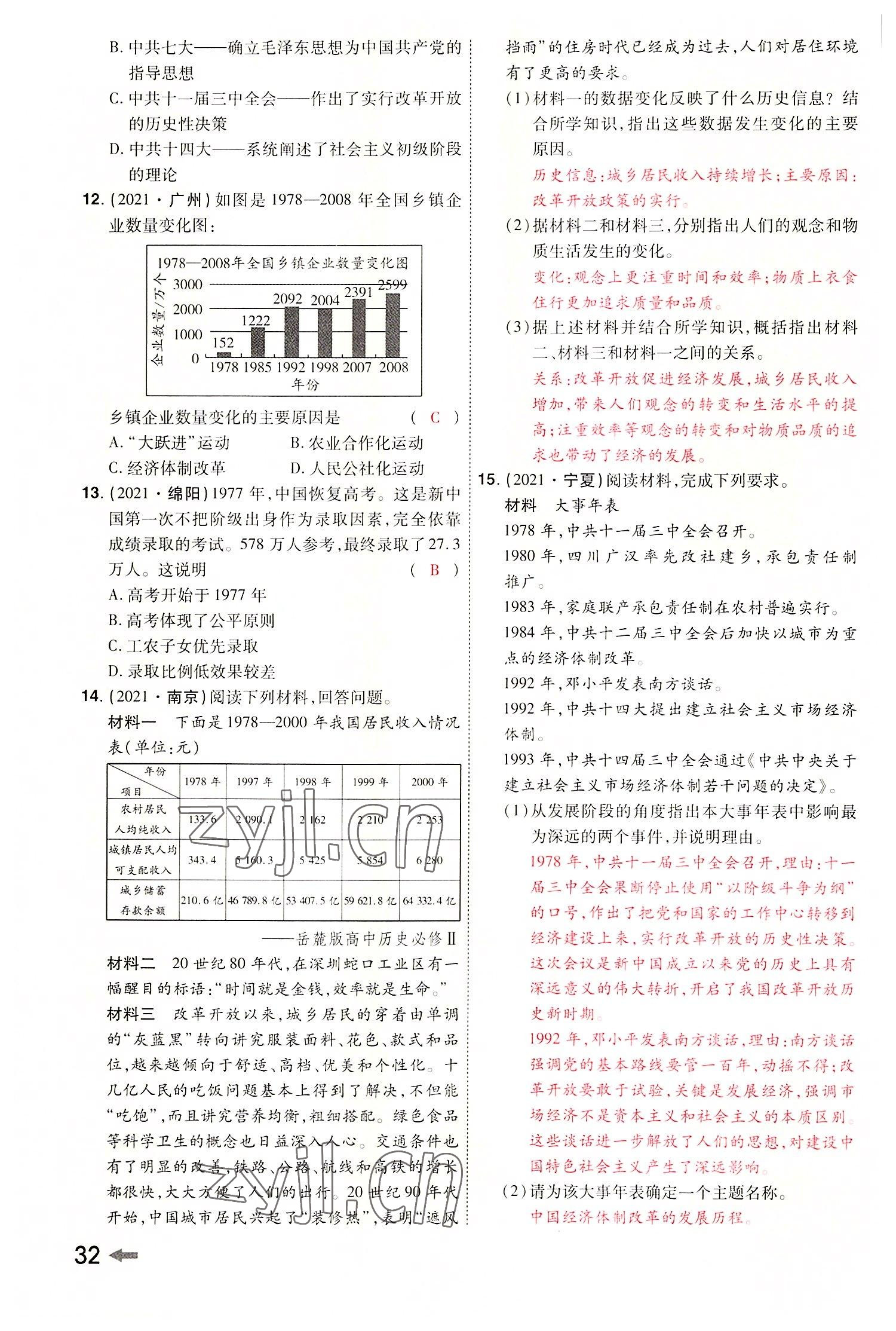 2022年領(lǐng)揚文化中考研究歷史河南專版 參考答案第34頁