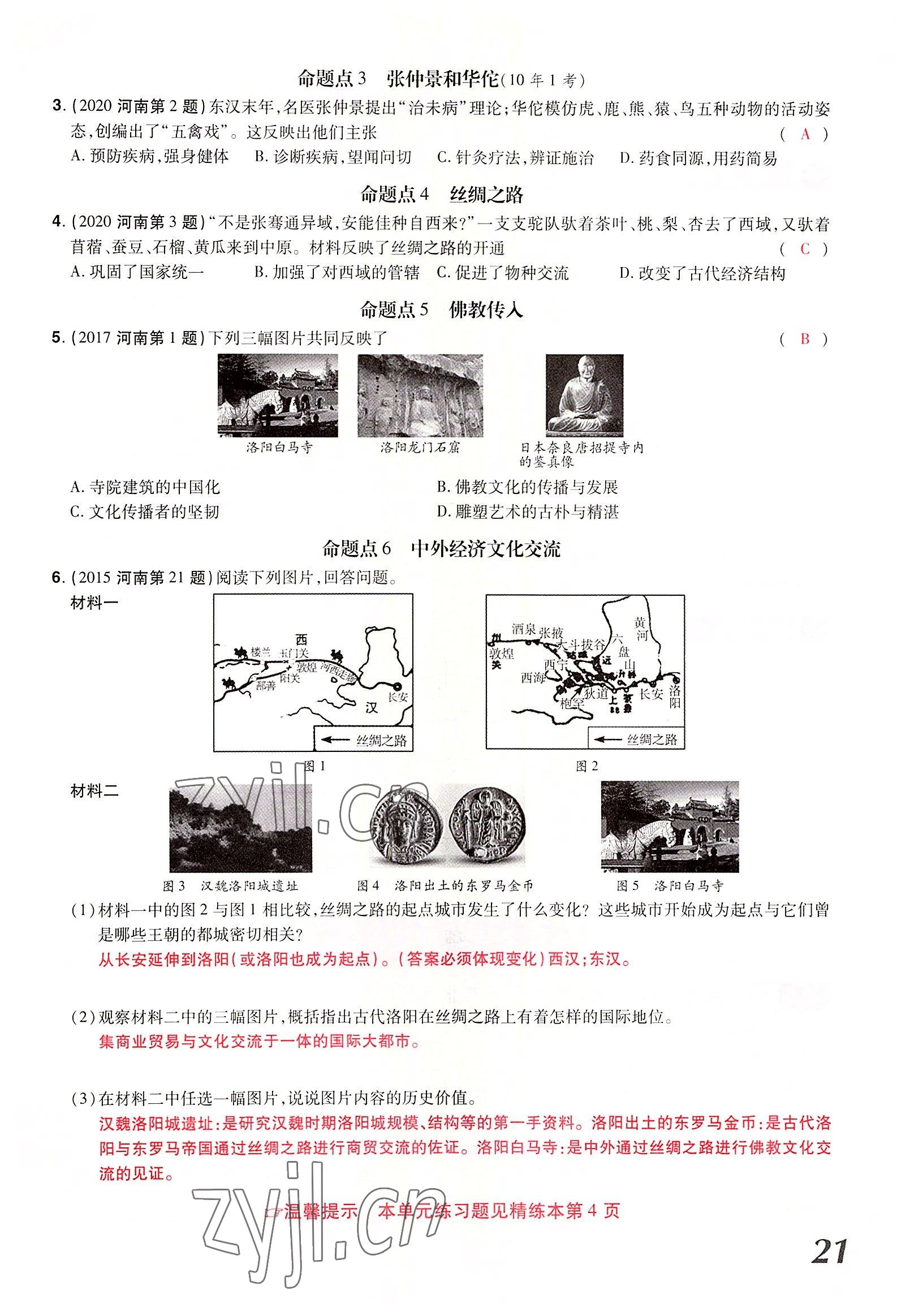 2022年領(lǐng)揚文化中考研究歷史河南專版 參考答案第31頁