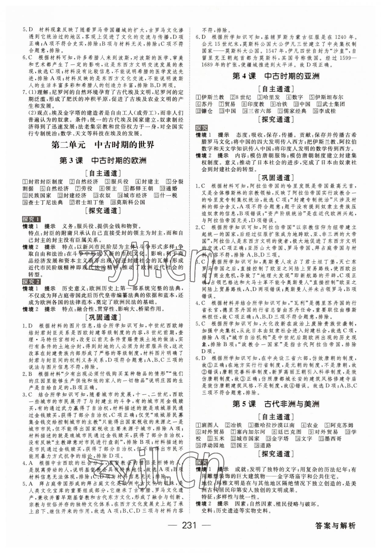 2022年綠色通道高中歷史必修下冊人教版 第3頁