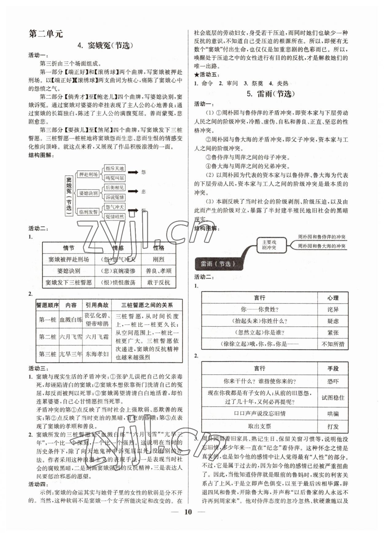 2022年活動單導(dǎo)學(xué)課程高中語文必修下冊 第10頁