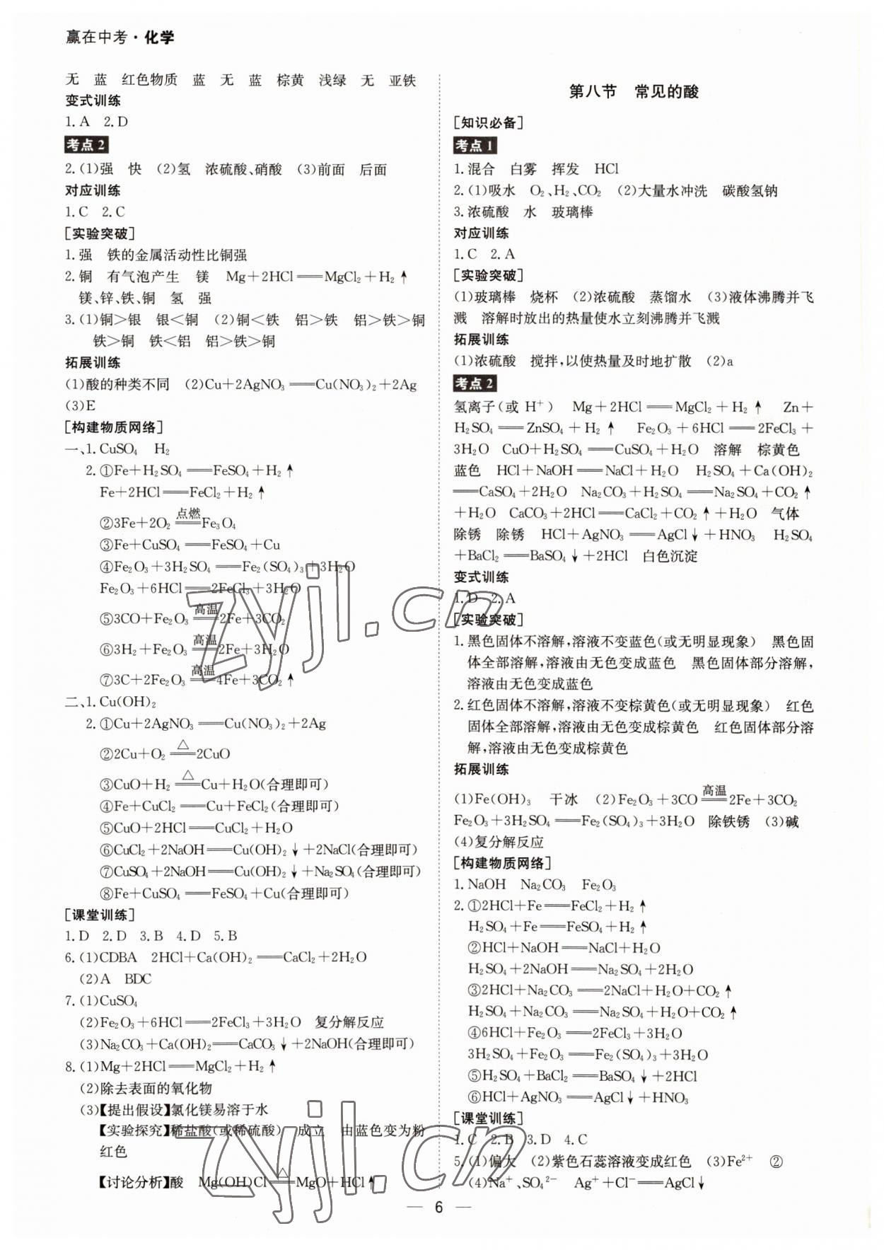 2022年贏在中考廣州出版社化學(xué)廣東專版 第6頁