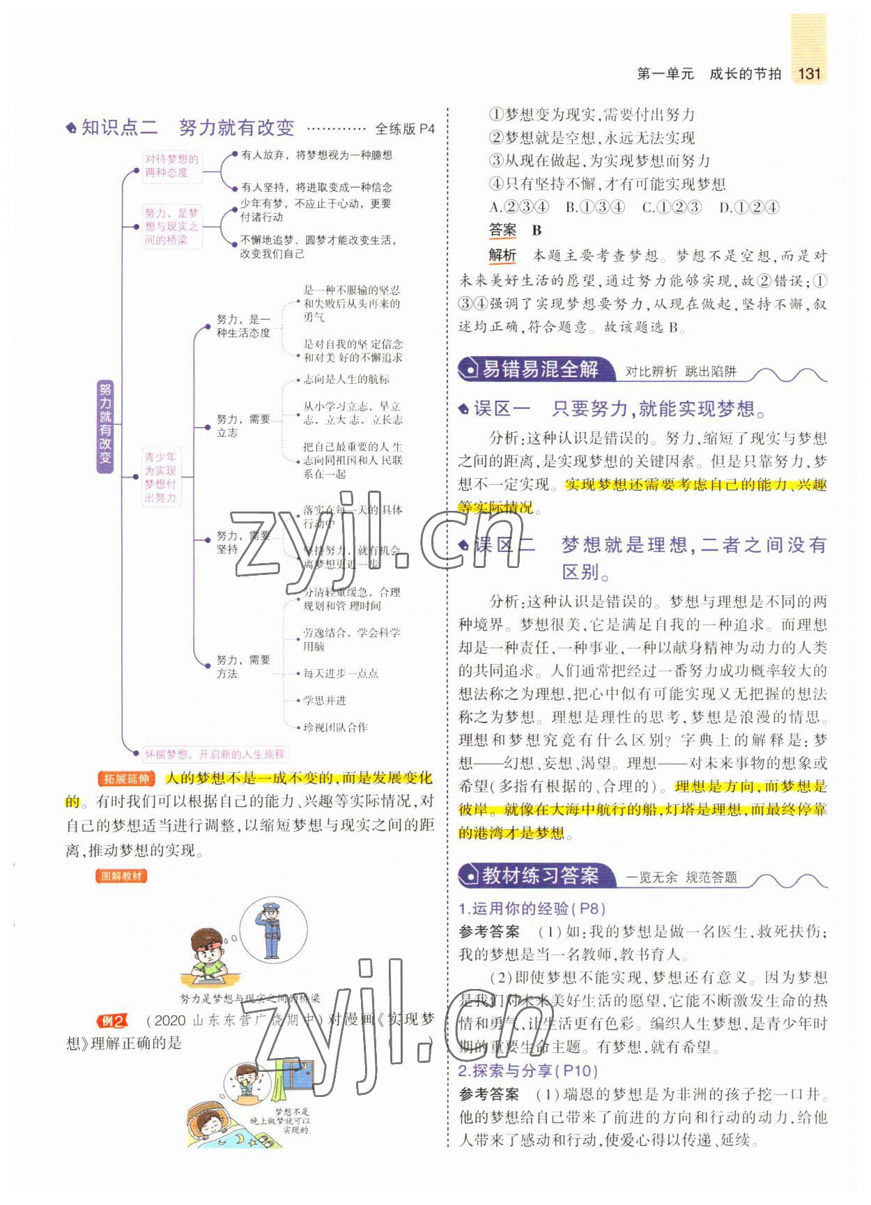 2022年教材課本六年級(jí)道德與法治全一冊(cè)人教版五四制 參考答案第4頁(yè)