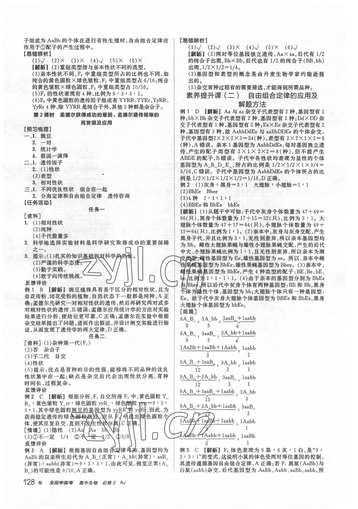 2022年全品學(xué)練考高中生物必修2人教版 第4頁