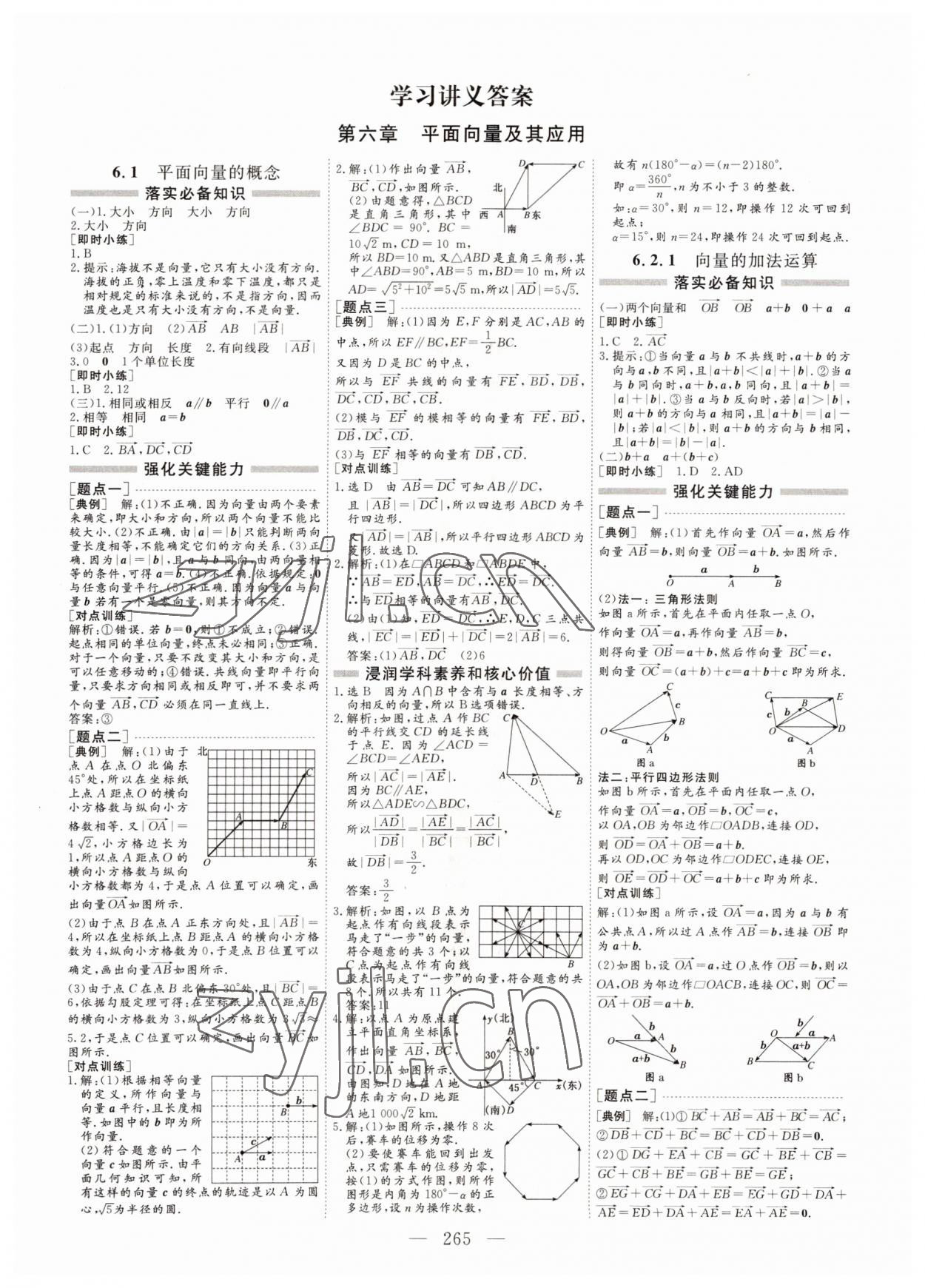 2022年新課程學(xué)案高中同步導(dǎo)學(xué)高中數(shù)學(xué)必修第二冊 參考答案第1頁