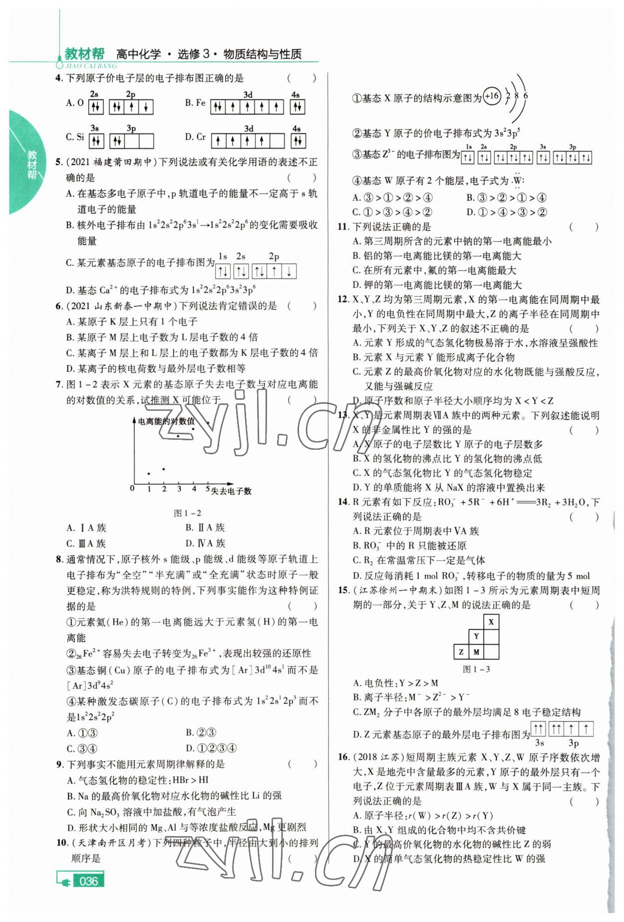 2022年高中教材課本化學(xué)選修3人教版 參考答案第6頁(yè)