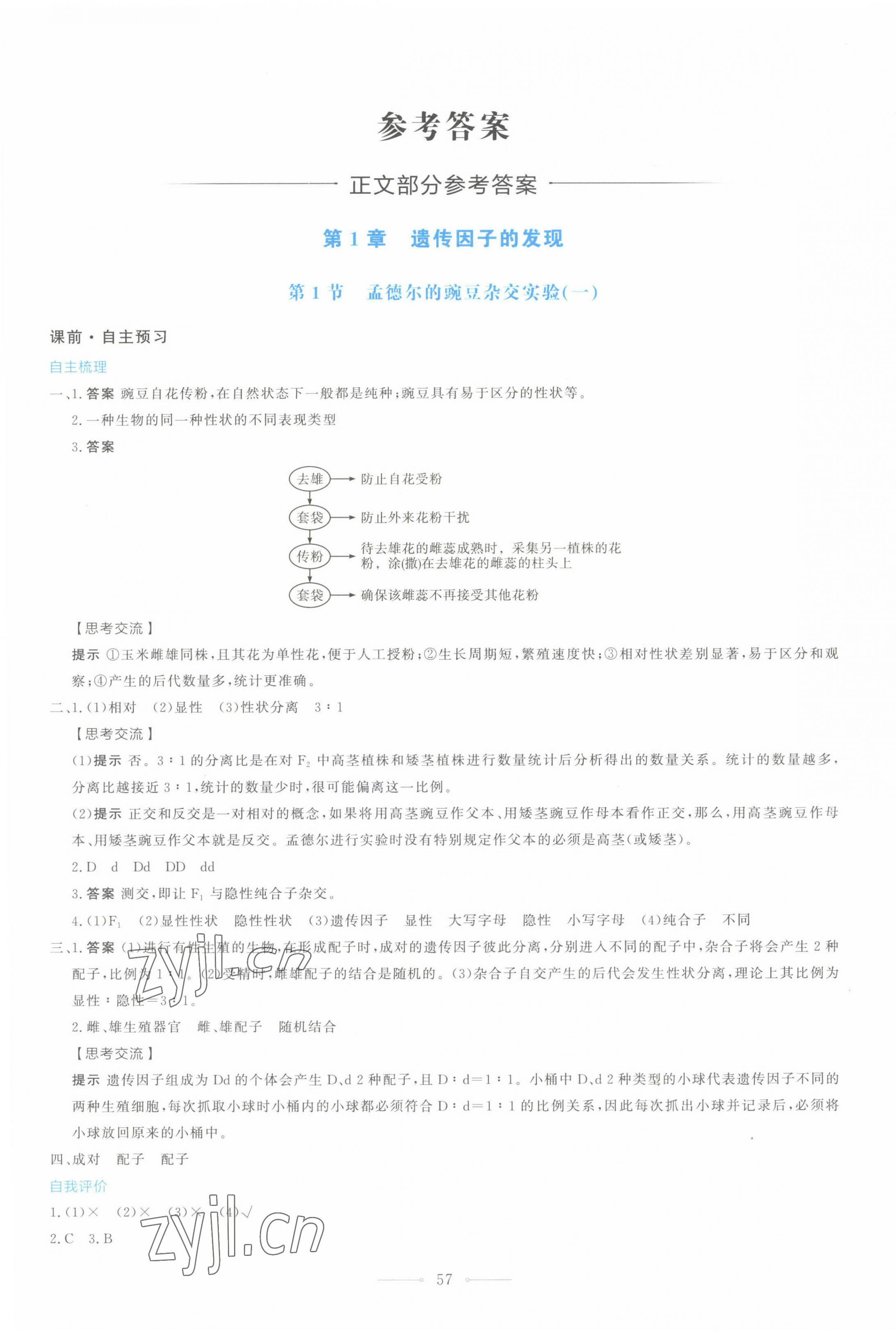 2022年陽光課堂人民教育出版社高中生物必修2人教版 第1頁