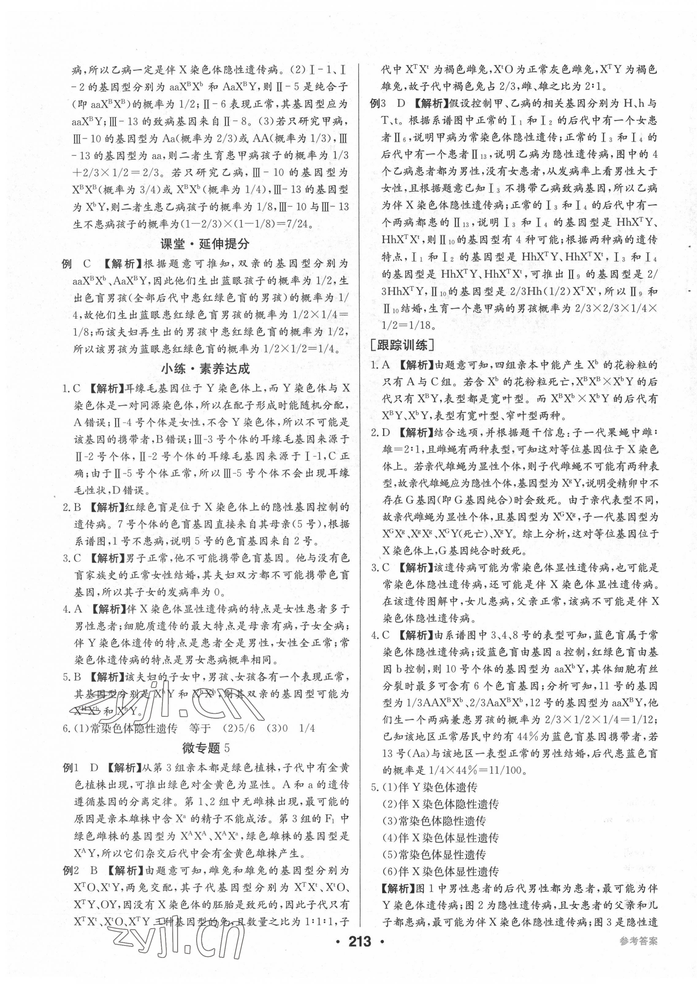 2022年百年學典全優課堂高中生物必修2人教版 第11頁