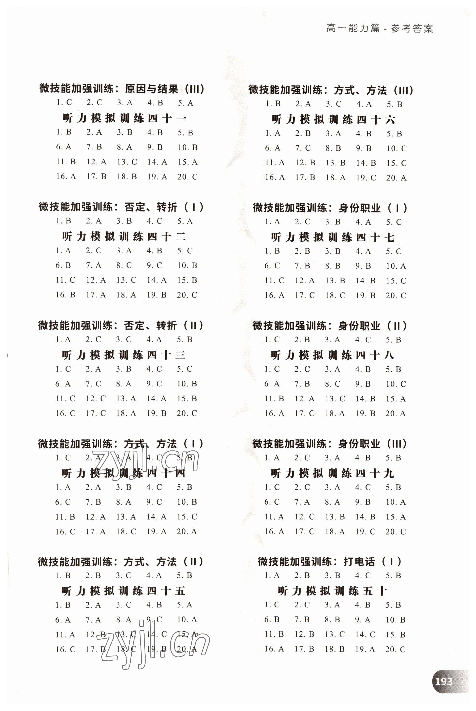 2022年高中英語(yǔ)聽(tīng)力微技能高一能力篇 第5頁(yè)