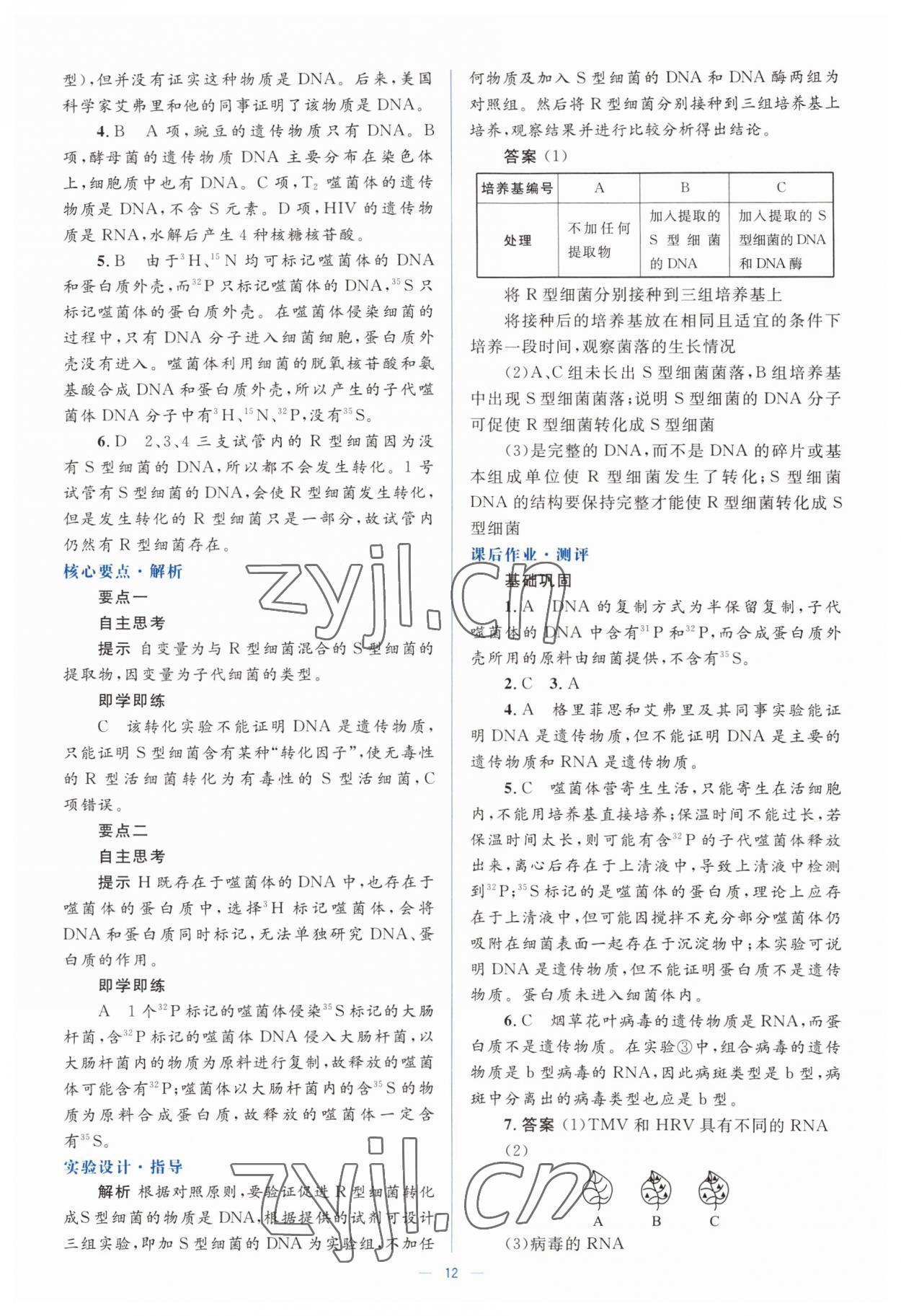 2022年人教金學(xué)典同步解析與測(cè)評(píng)學(xué)考練高中生物必修2人教版 第12頁(yè)