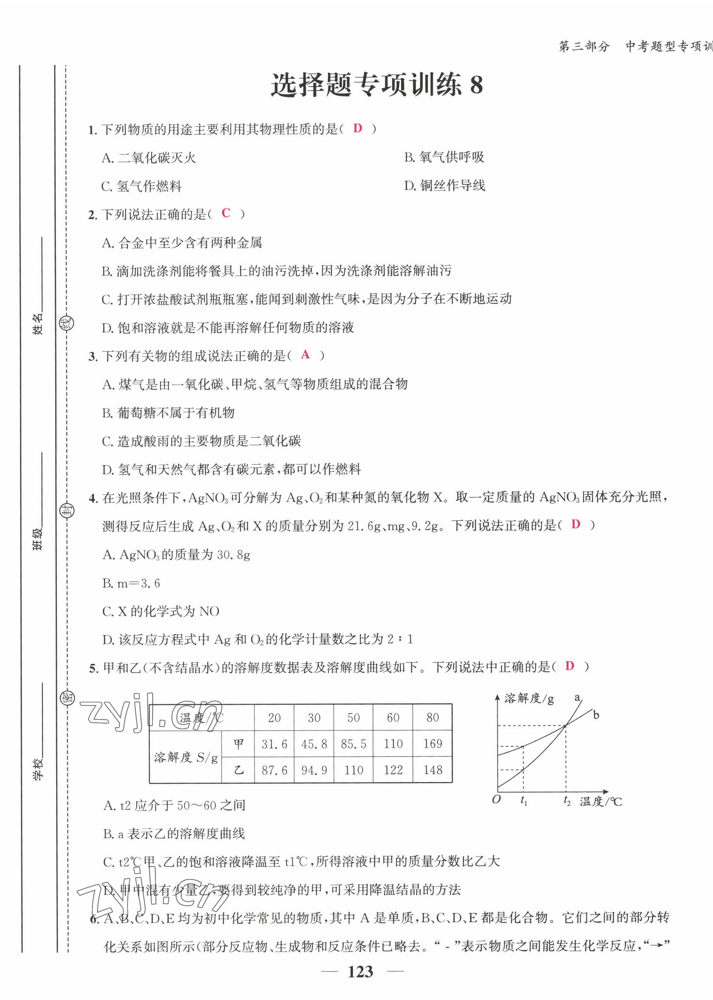 2022年新視角教輔系列叢書化學(xué)中考復(fù)習(xí) 第15頁