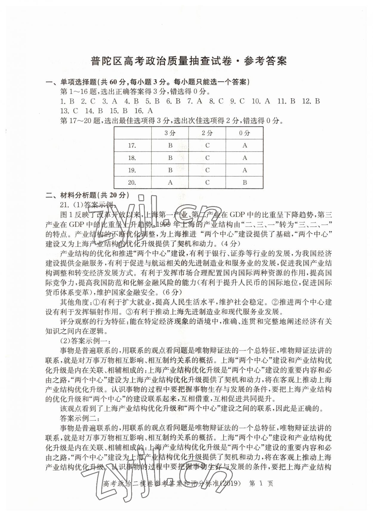 2022年走向成功政治2019版 第1頁