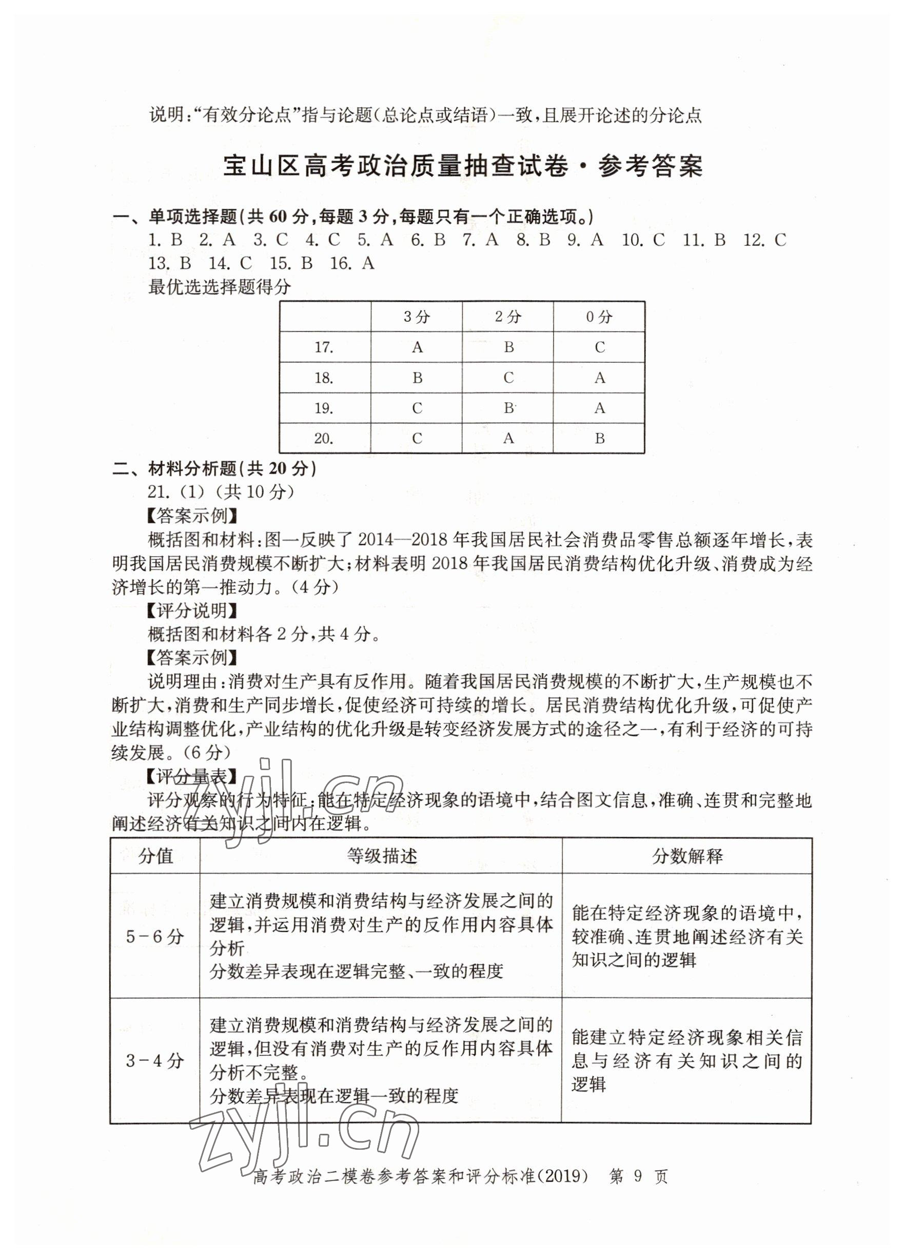 2022年走向成功政治2019版 第9頁(yè)