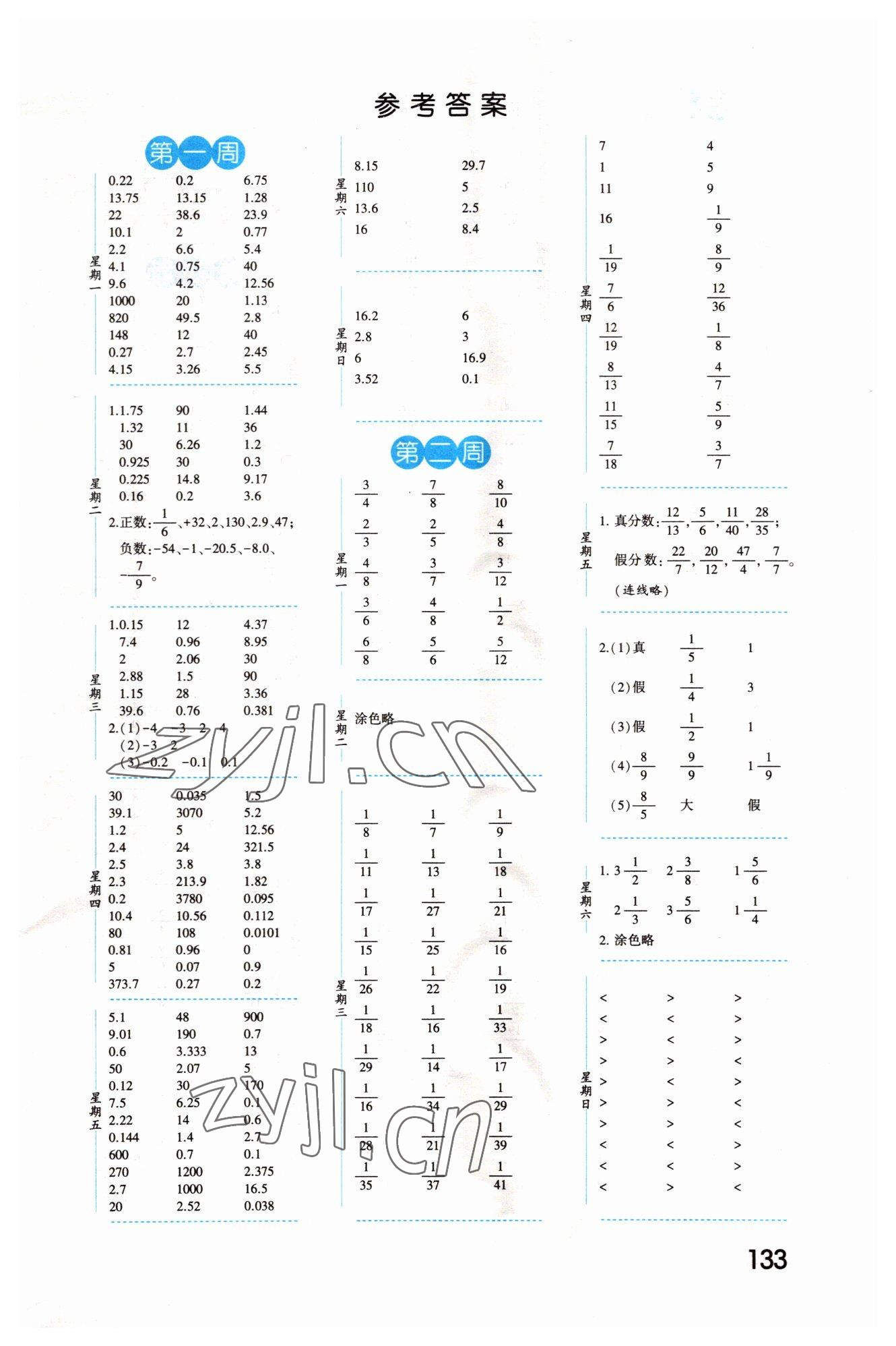 2022年經(jīng)綸學(xué)典口算達(dá)人五年級(jí)數(shù)學(xué)下冊(cè)青島版 第1頁(yè)