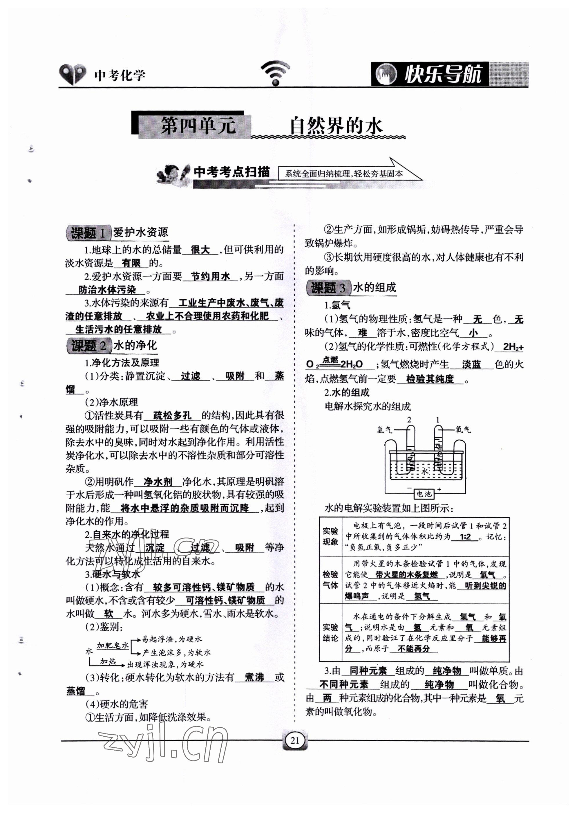 2022年快樂(lè)導(dǎo)航中考化學(xué) 參考答案第21頁(yè)
