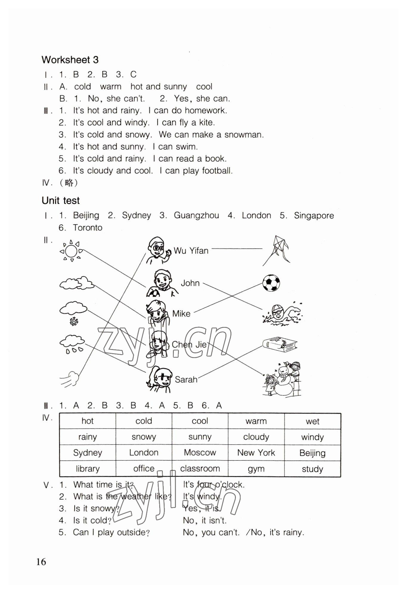 2022年乐学课堂同步巩固四年级英语下册人教版&nbsp;第6页