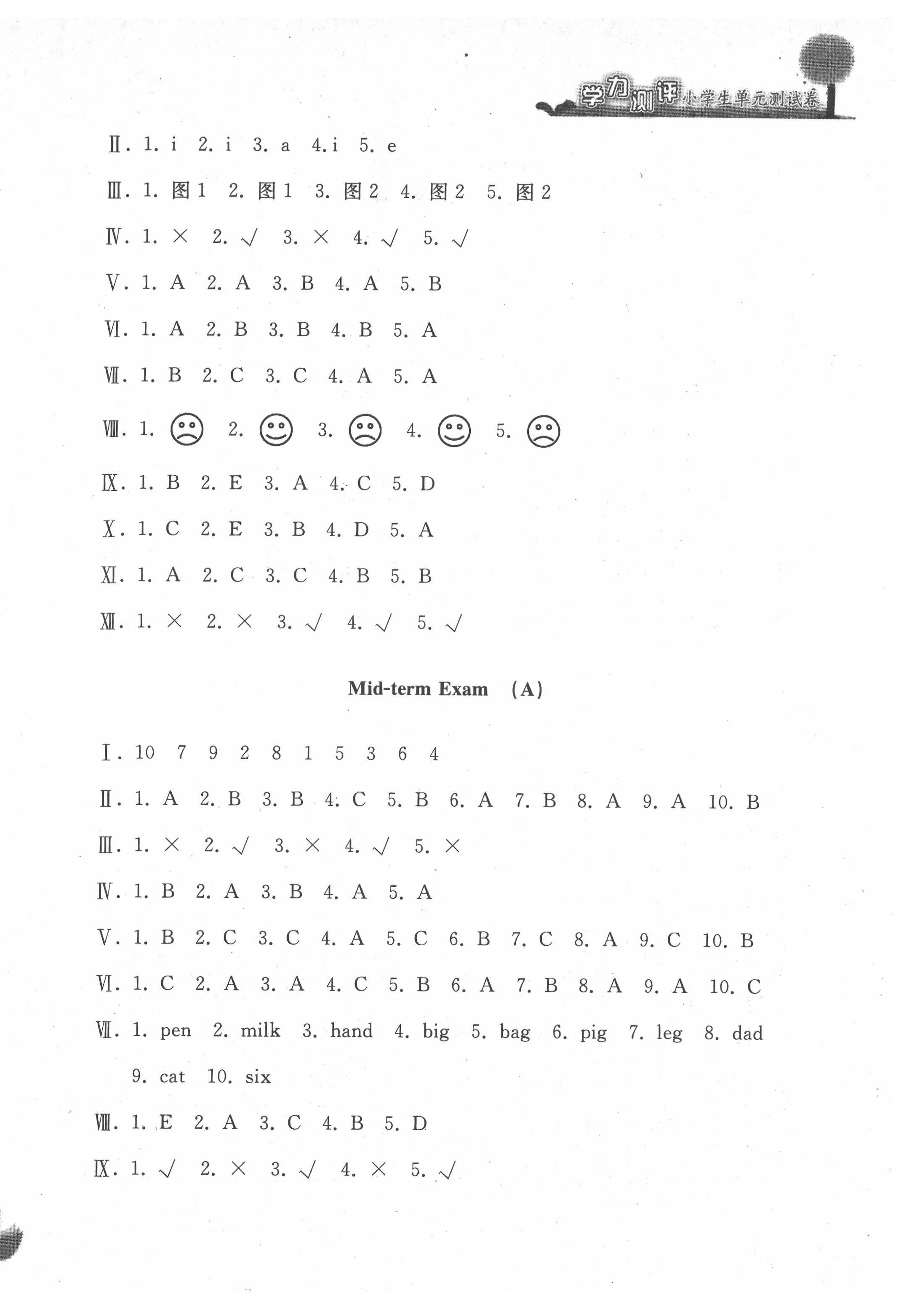 2022年學(xué)力測(cè)評(píng)小學(xué)生單元測(cè)試卷三年級(jí)英語(yǔ)下冊(cè)人教版 第4頁(yè)