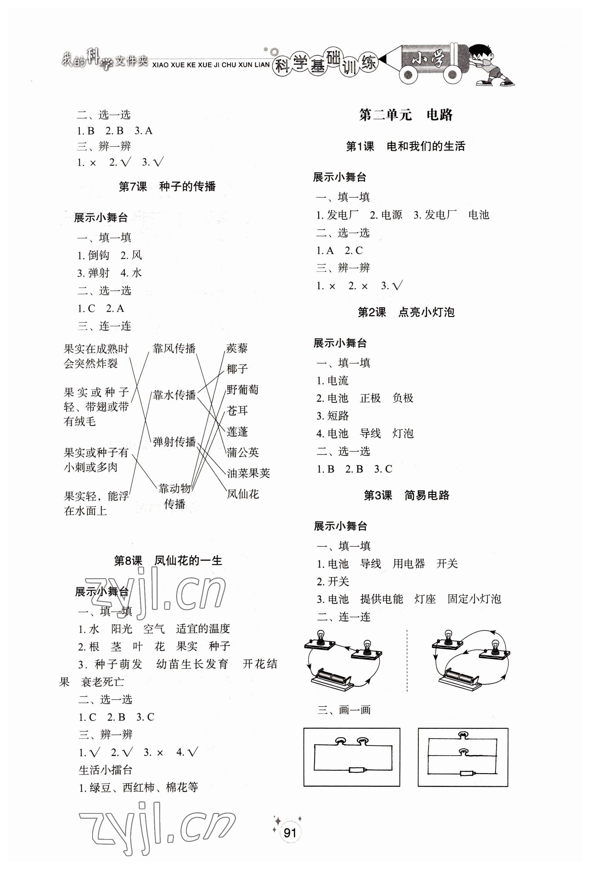 2022年小學(xué)基礎(chǔ)訓(xùn)練山東教育出版社四年級(jí)科學(xué)下冊(cè)教科版 參考答案第2頁(yè)