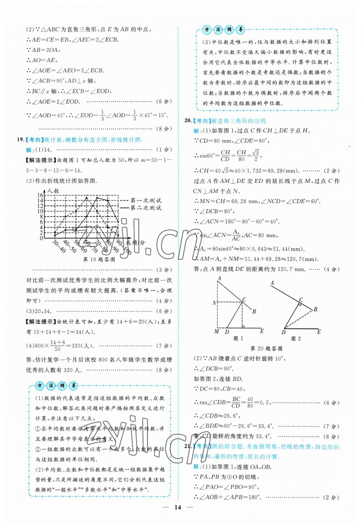 2022年中考金卷中考試題精編數(shù)學(xué)江西專版 參考答案第11頁