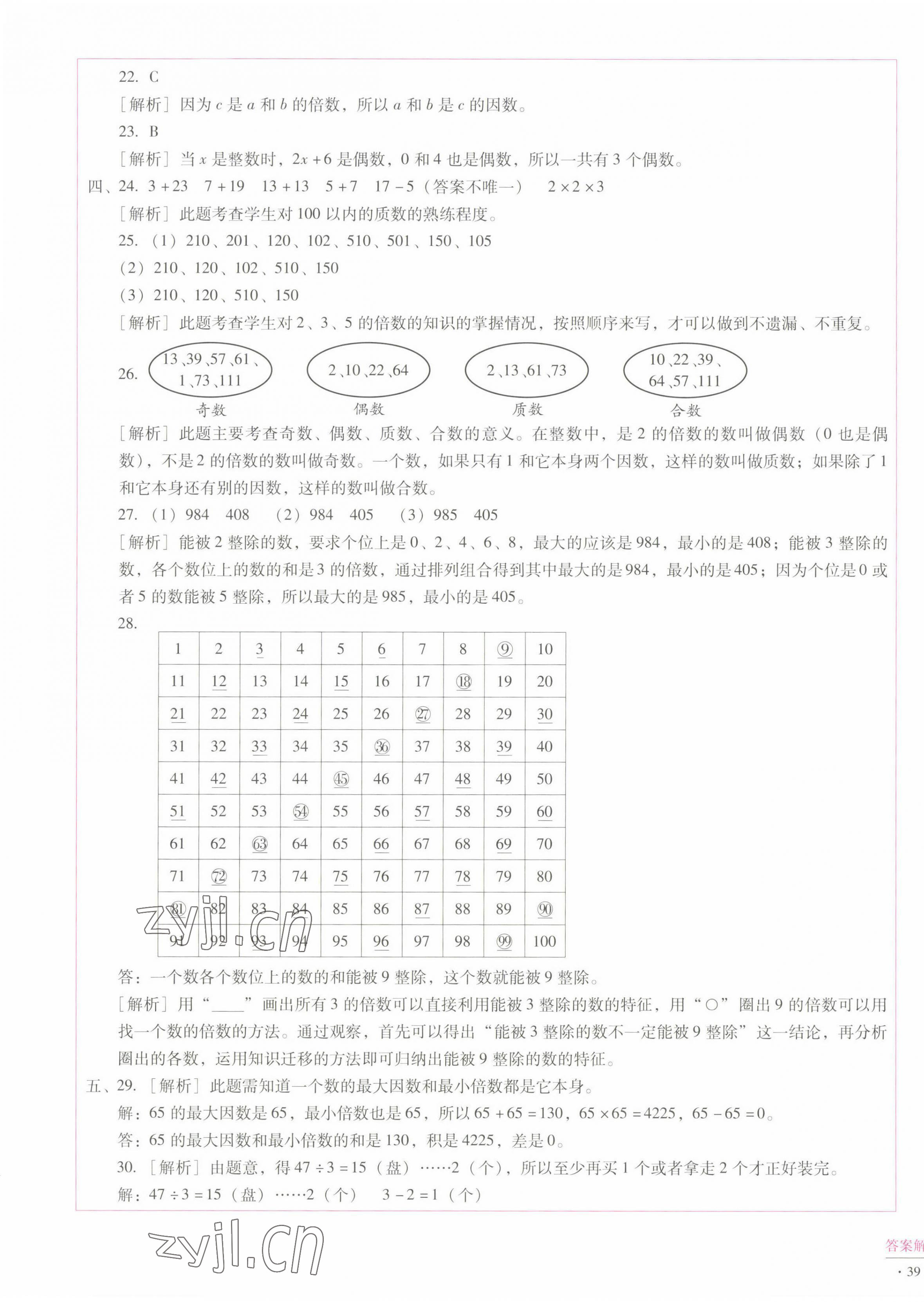 2022年小學(xué)能力監(jiān)測(cè)標(biāo)準(zhǔn)卷五年級(jí)數(shù)學(xué)下冊(cè)人教版 第5頁(yè)