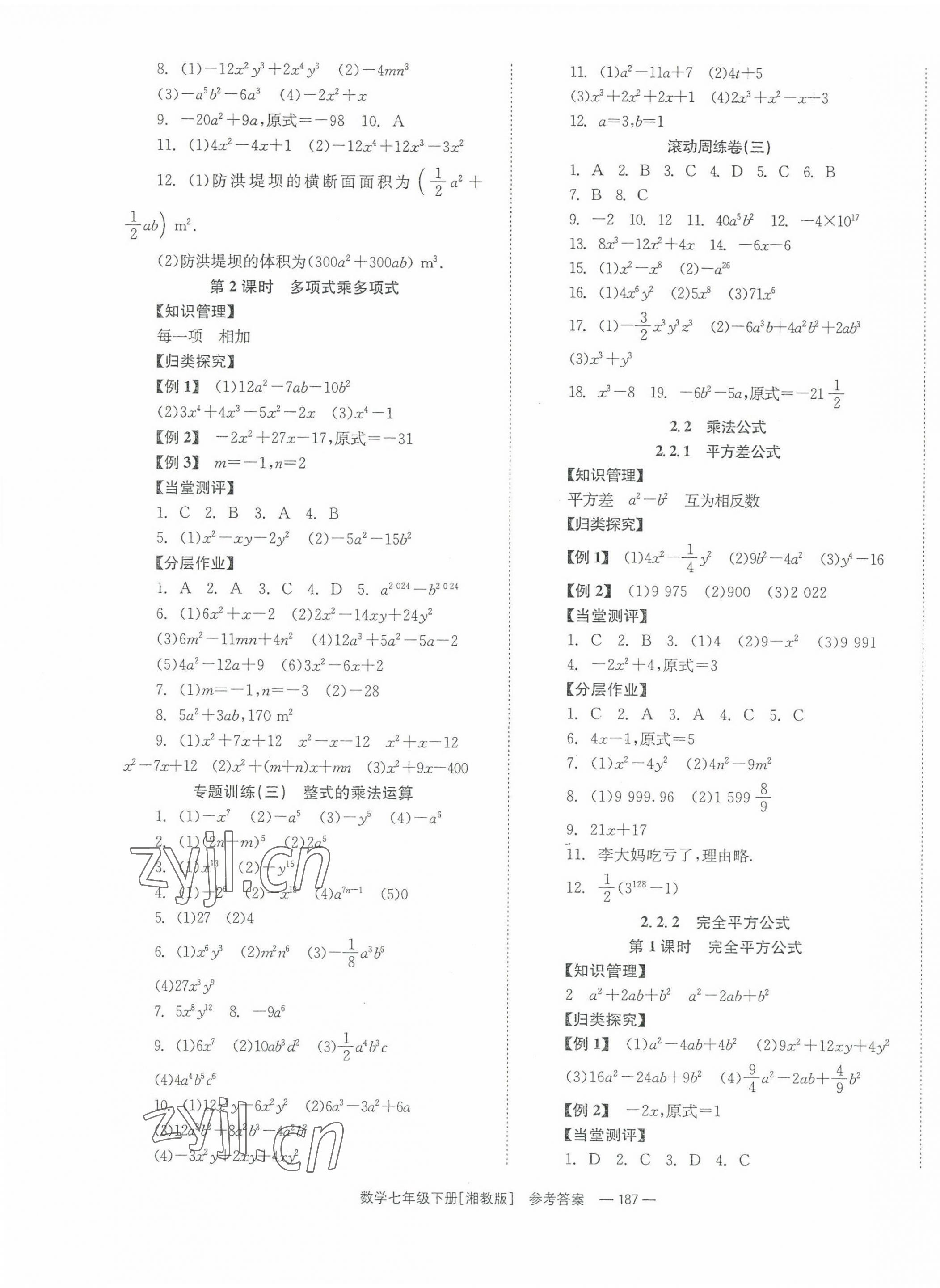 2022年全效學(xué)習(xí)同步學(xué)練測(cè)七年級(jí)數(shù)學(xué)下冊(cè)湘教版 第5頁