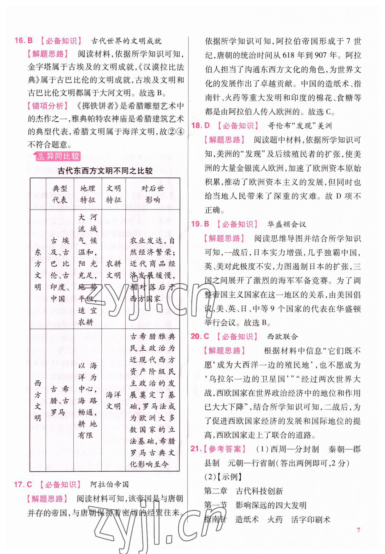 2022年金考卷百校聯(lián)盟系列江西中考信息卷歷史 第7頁