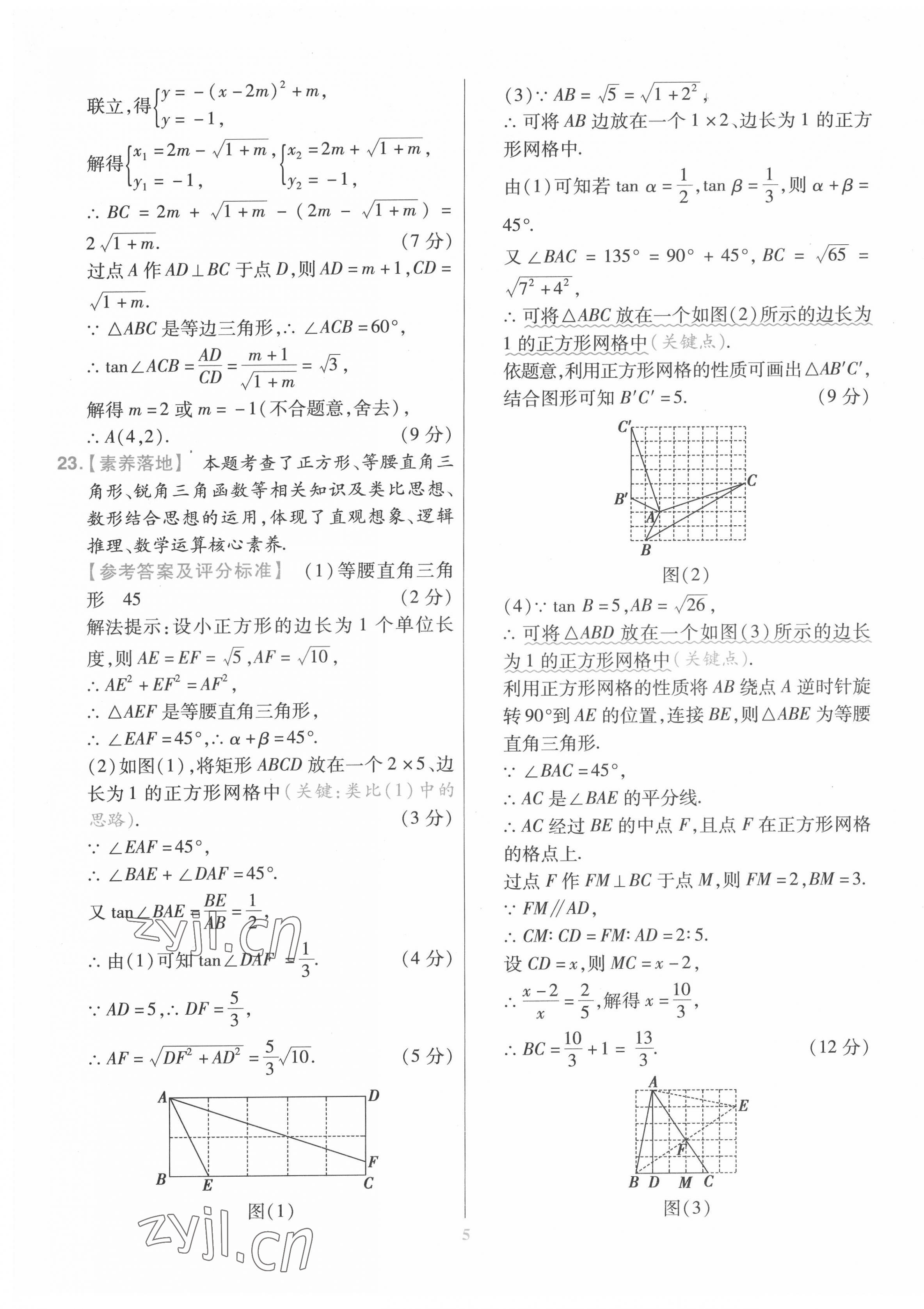 2022年金考卷百校聯(lián)盟系列江西中考信息卷數(shù)學(xué) 第5頁