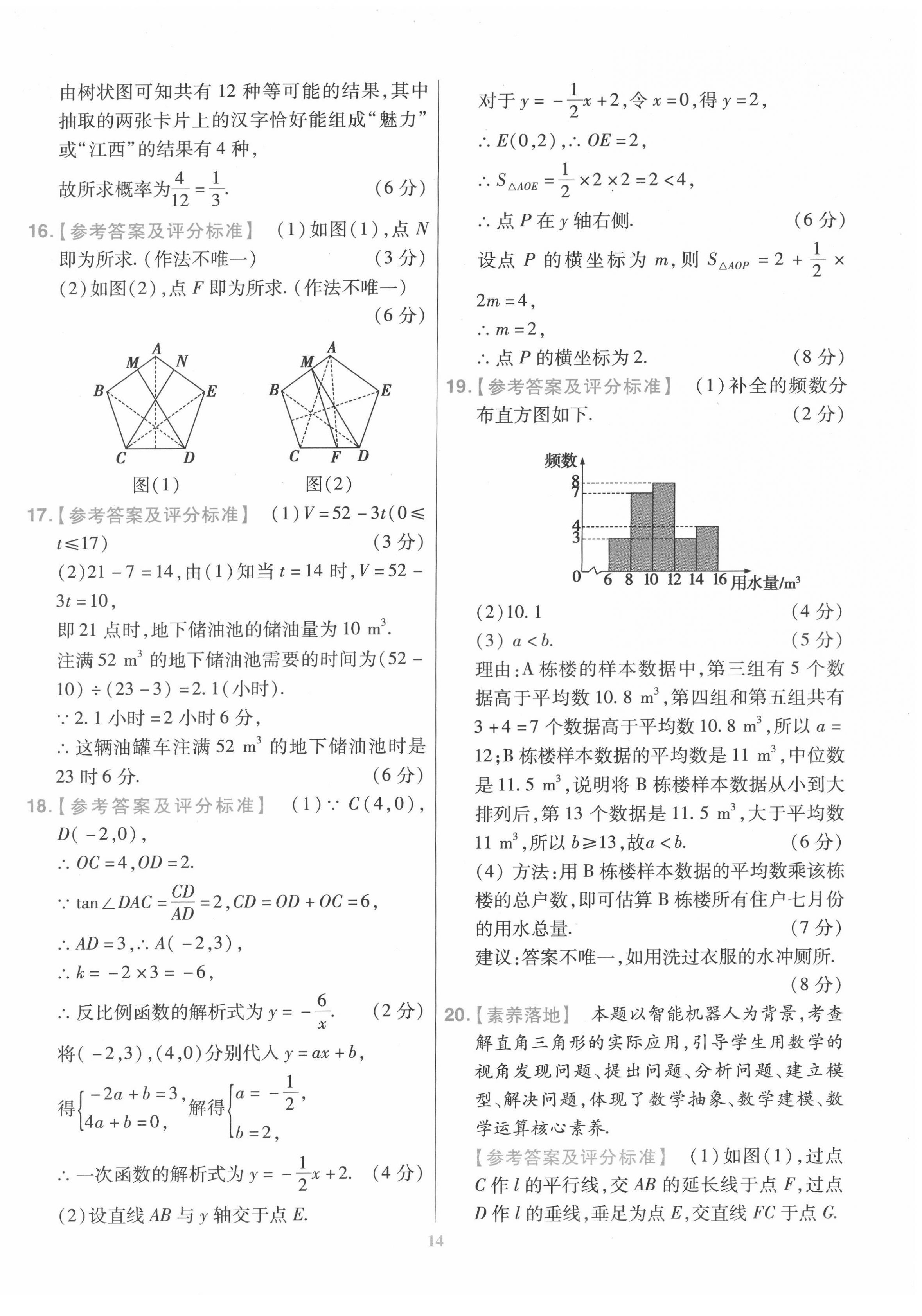 2022年金考卷百校聯(lián)盟系列江西中考信息卷數(shù)學(xué) 第14頁(yè)