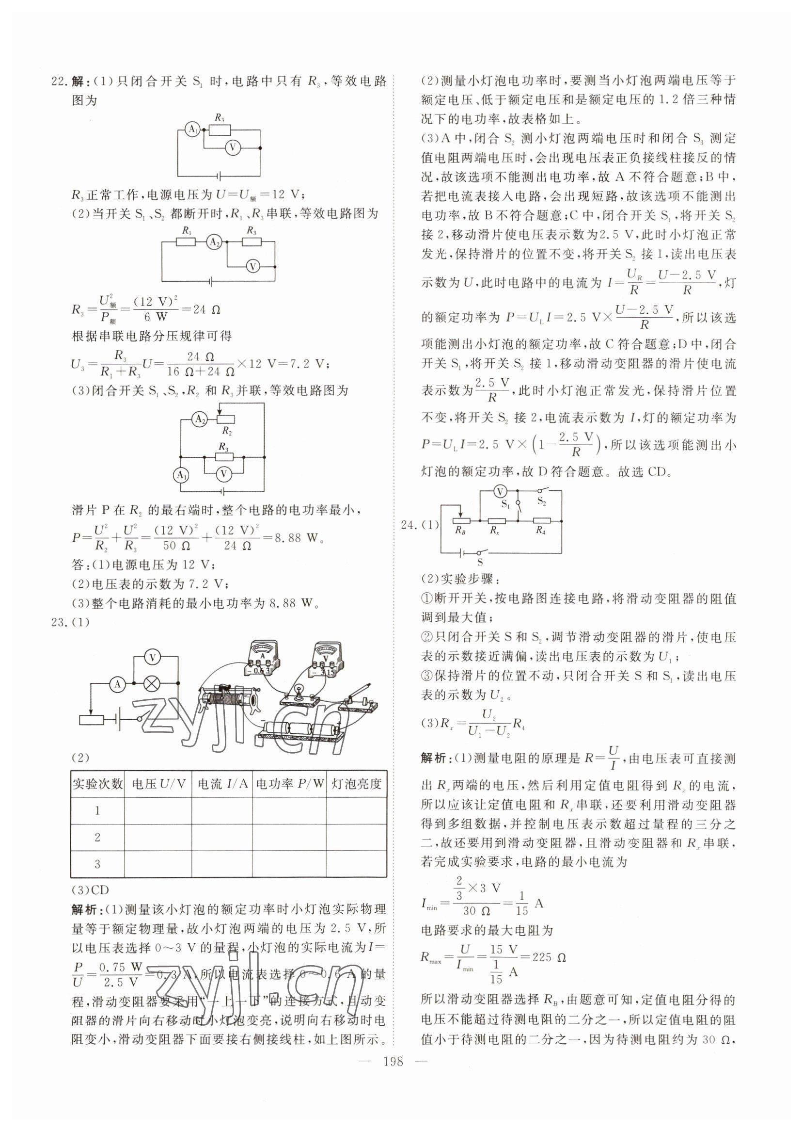 2022年一飛沖天中考模擬試題匯編物理 參考答案第6頁