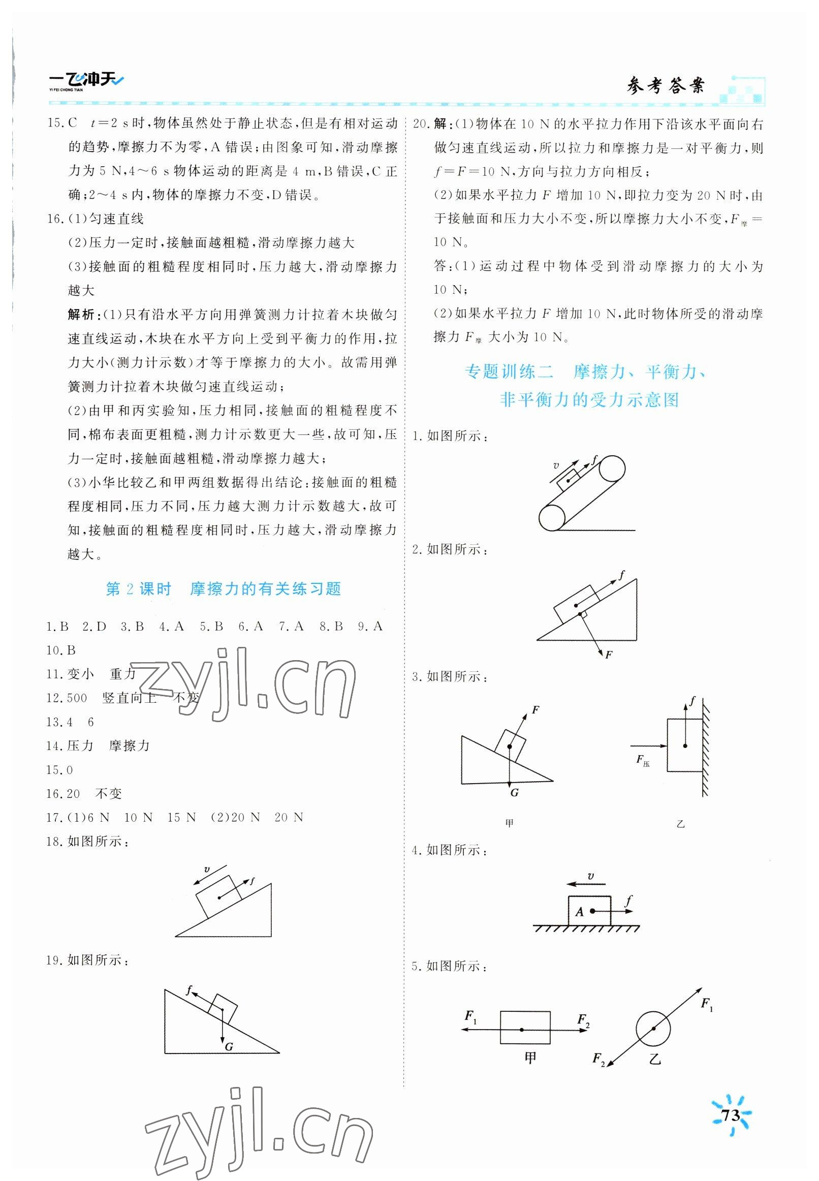 2022年一飛沖課時(shí)作業(yè)天八年級(jí)物理下冊(cè)人教版 第5頁