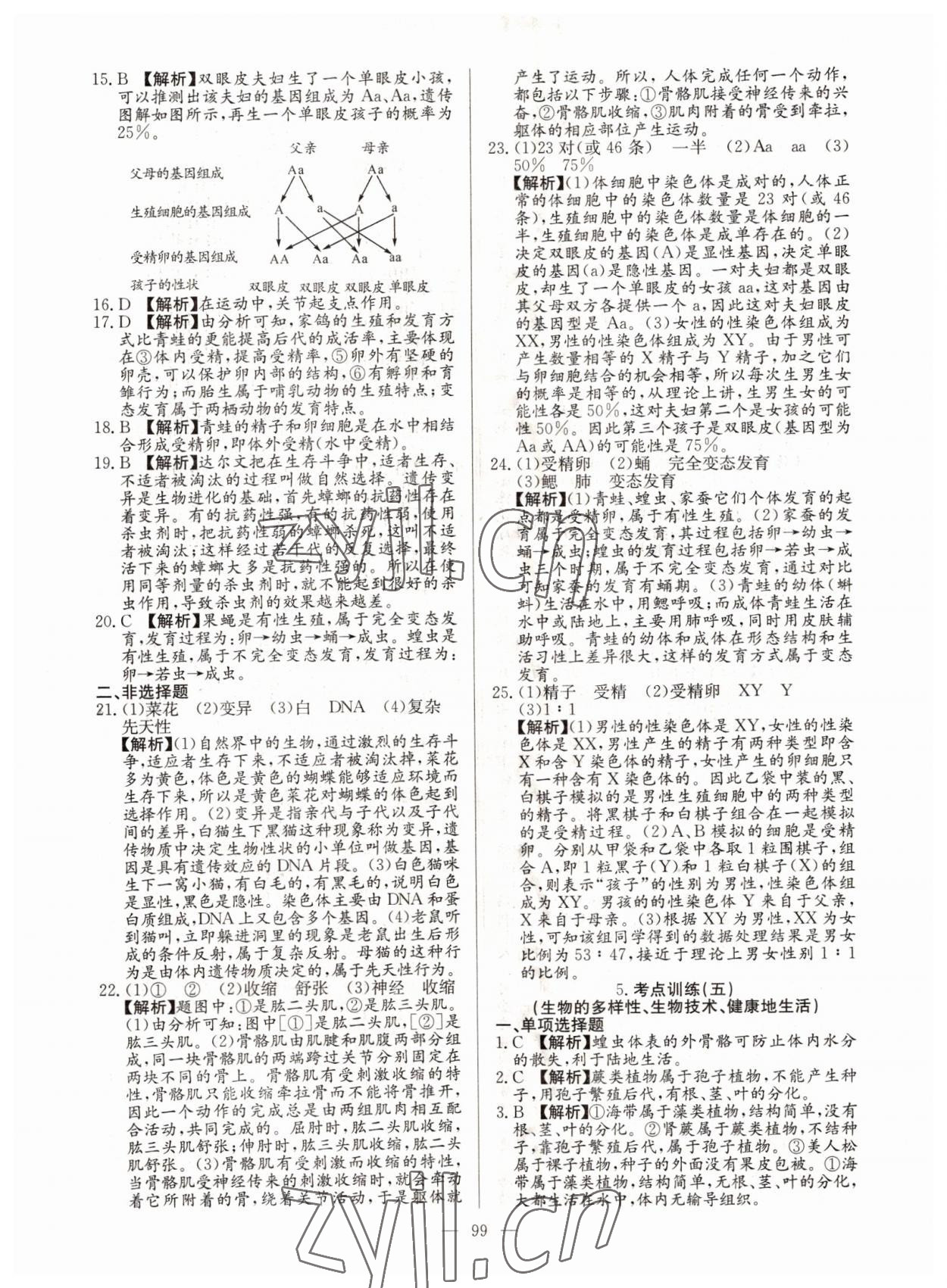 2022年超級中考通關(guān)卷生物江西專版 第7頁