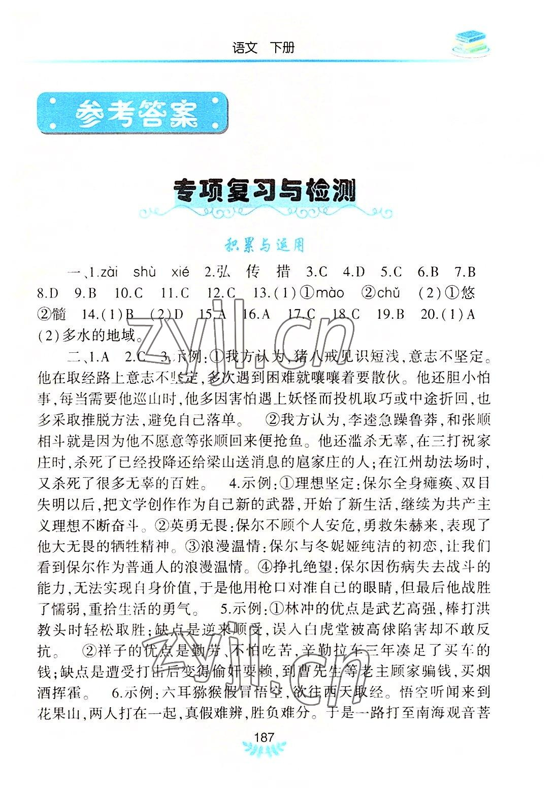 2022年河南省初中學(xué)業(yè)水平考試解析與檢測(cè)語(yǔ)文下冊(cè) 第1頁(yè)