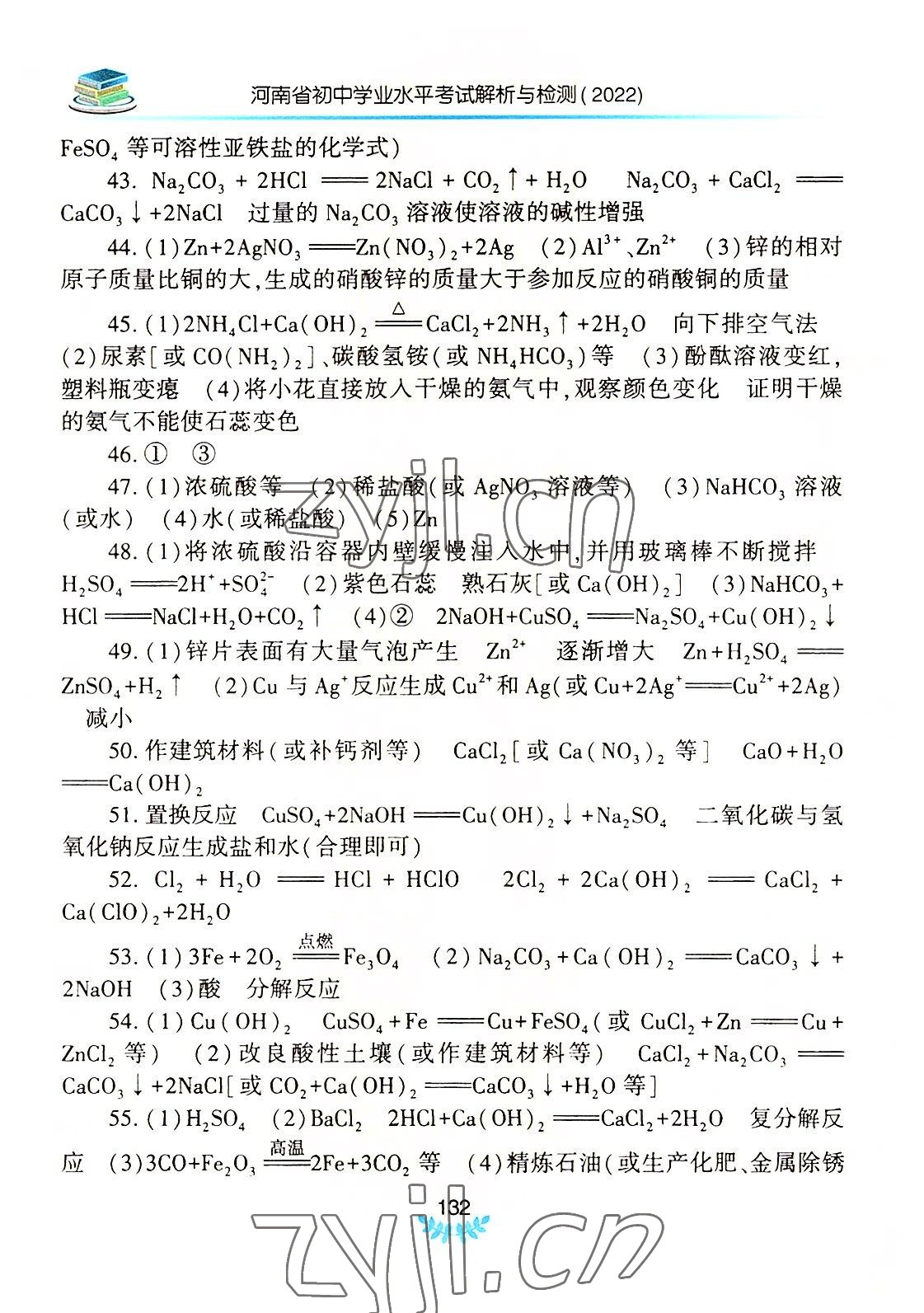 2022年河南省初中學(xué)業(yè)水平考試解析與檢測化學(xué)上冊 第4頁