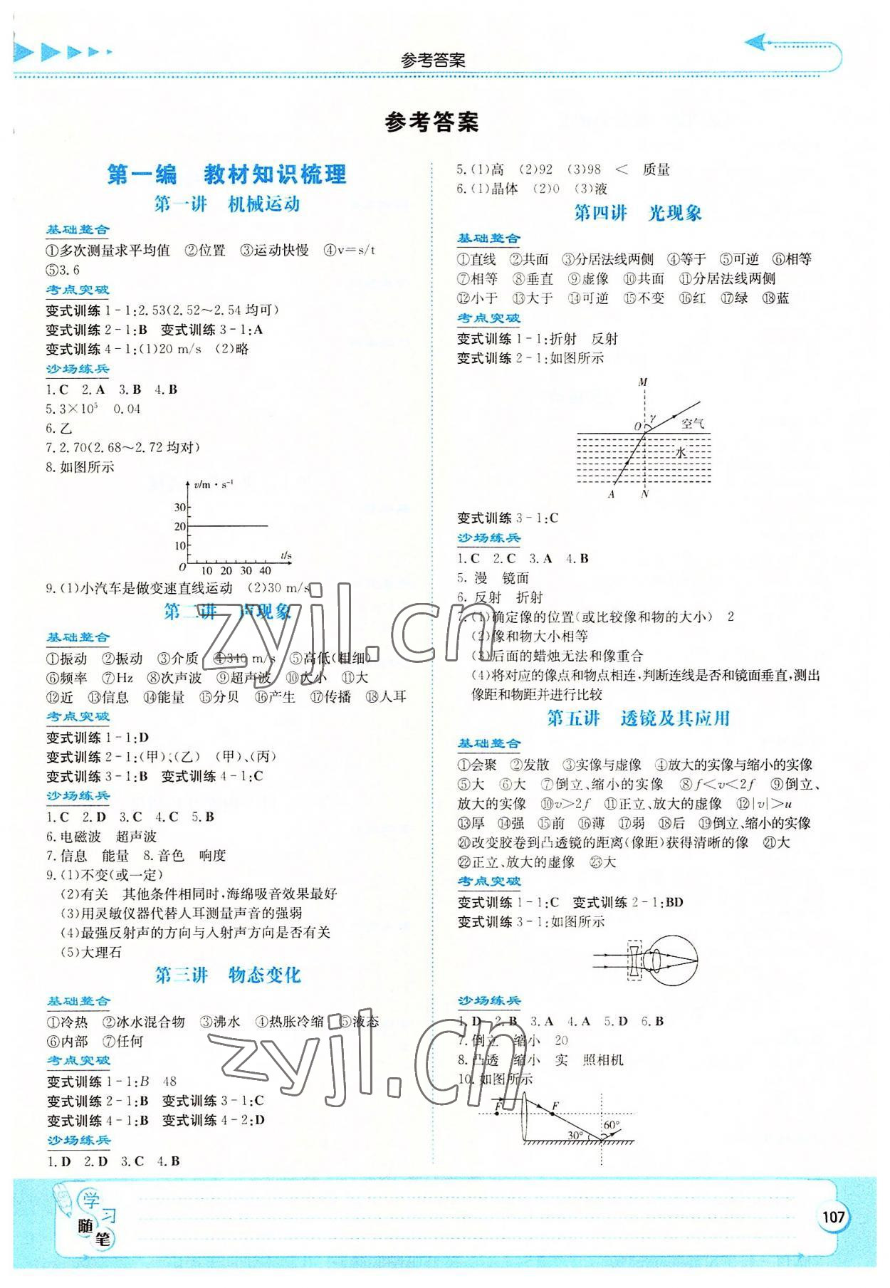 2022年湘教考苑中考总复习物理张家界版 第1页