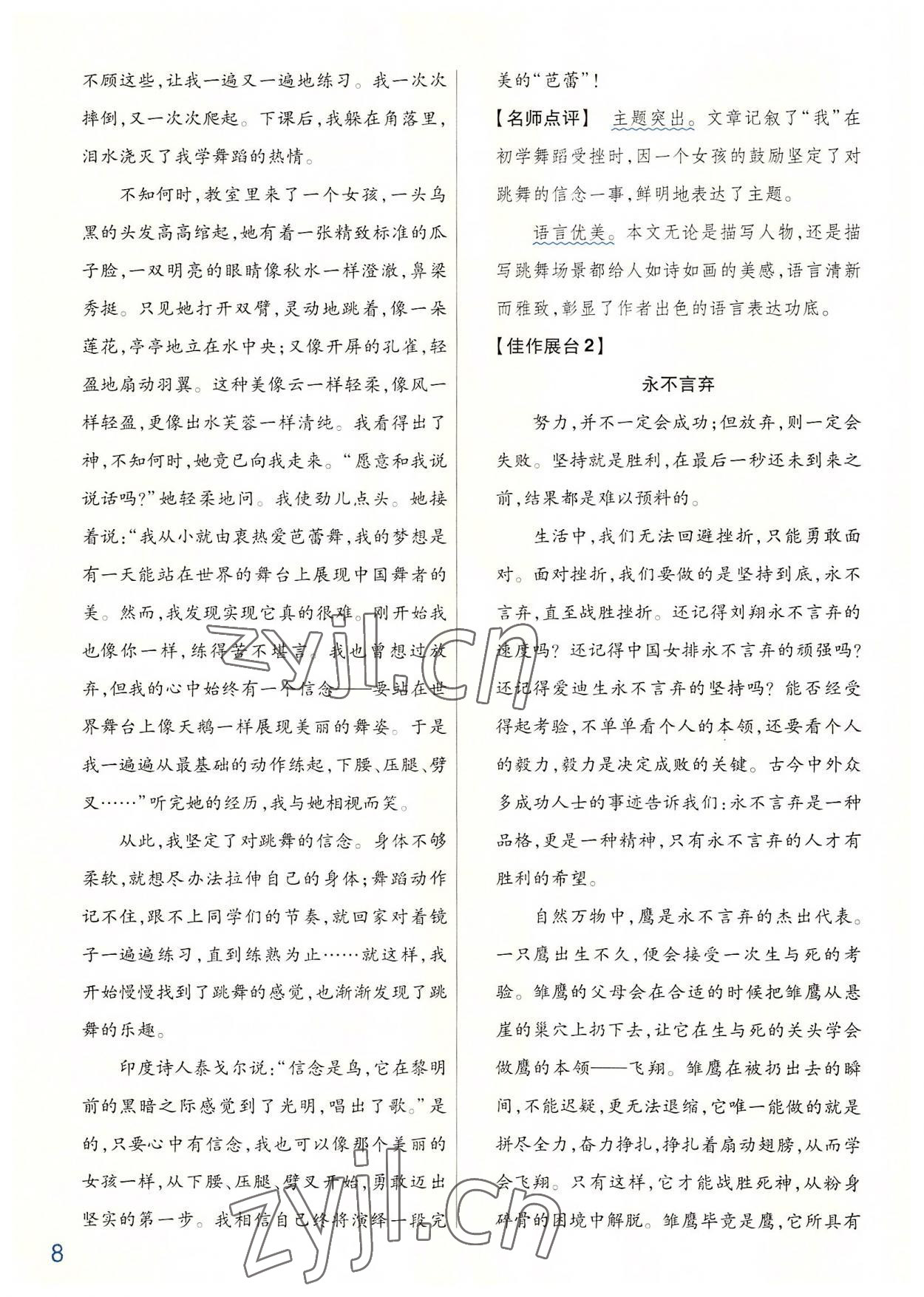 2022年金考卷百校聯(lián)盟系列河南中考信息卷語文 第8頁